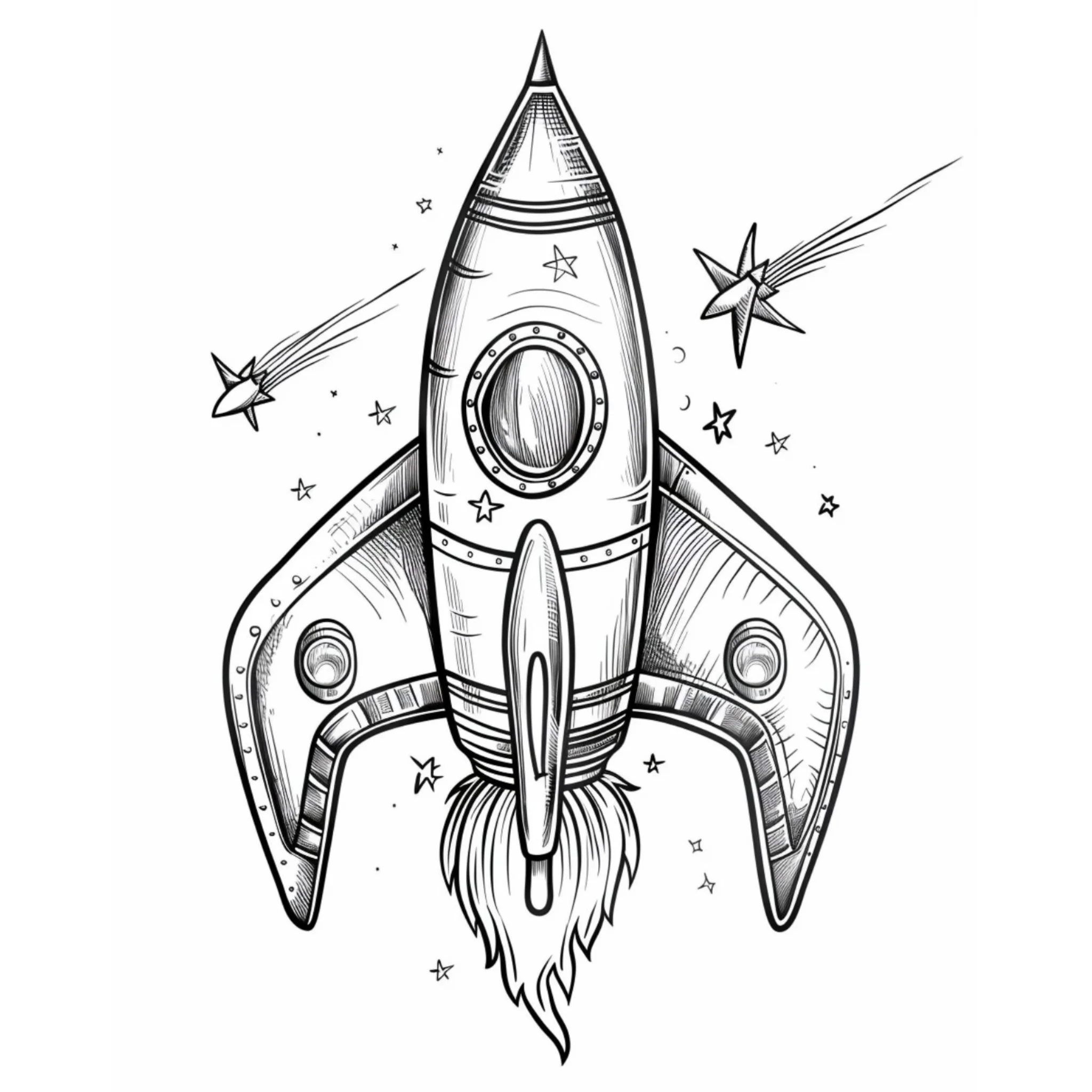 Rocket Coloring Pages for Kids - Image 3