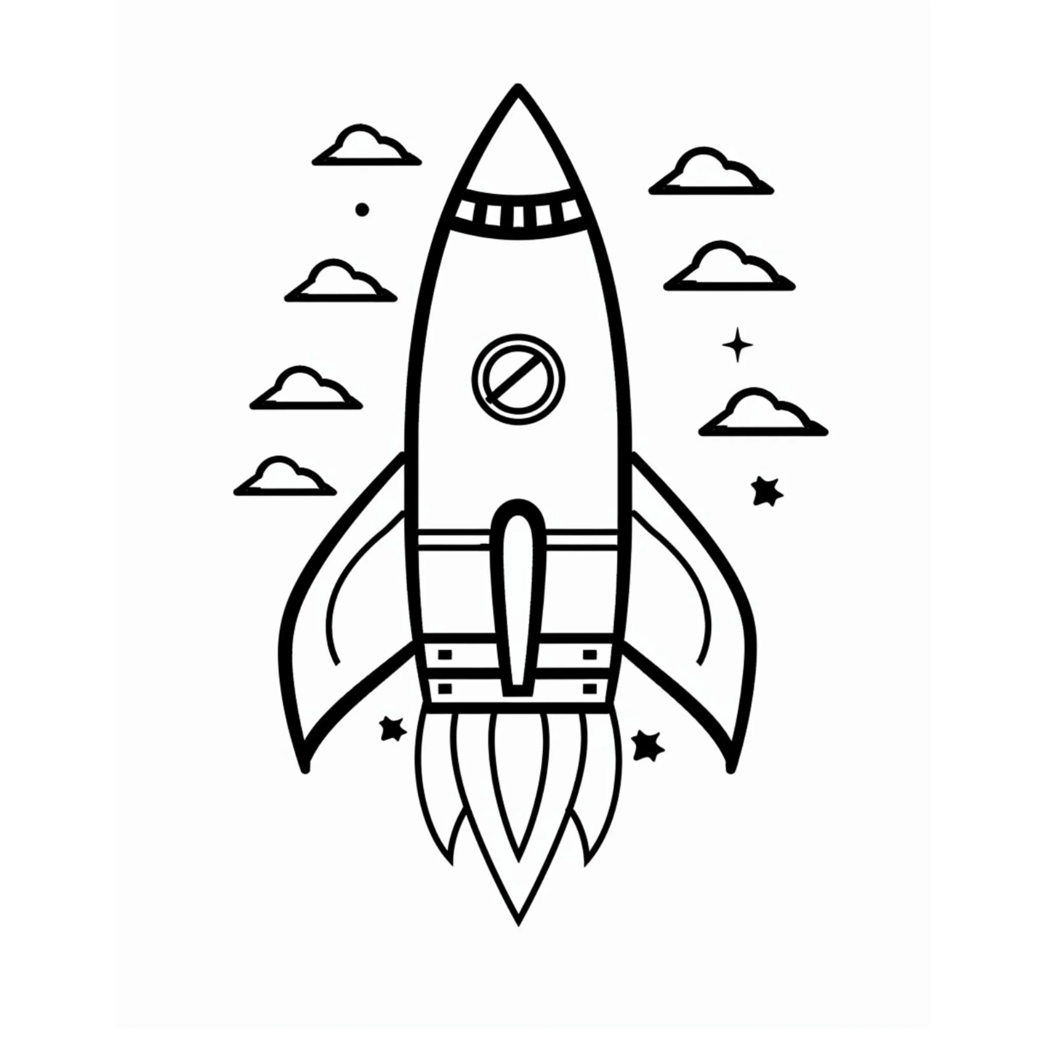 Rocket Coloring Pages for Kids - Image 4
