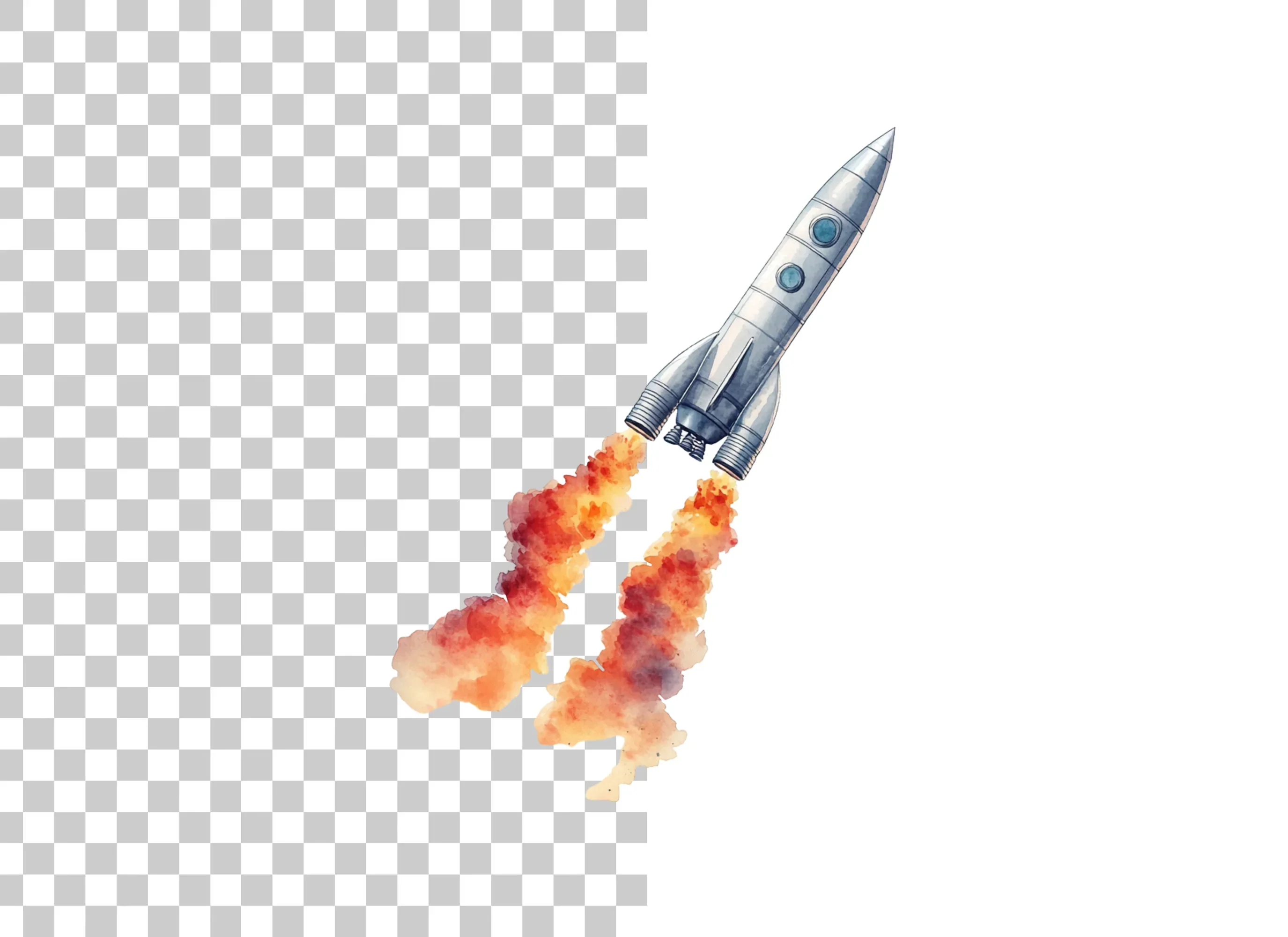 Rocket Launch Clipart Bundle - Image 6