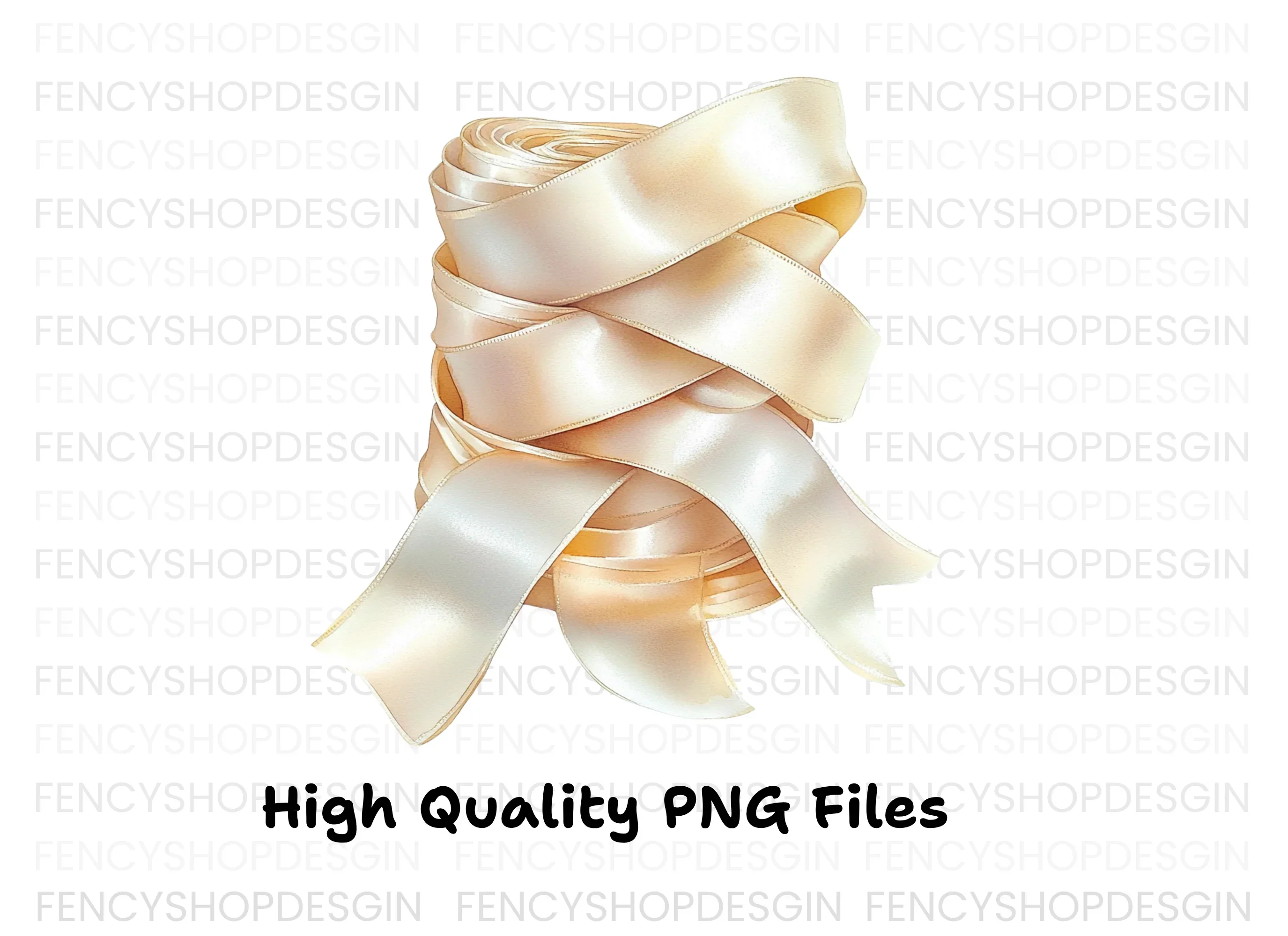 Rolled Gold Ribbon Clipart Bundle - Image 3