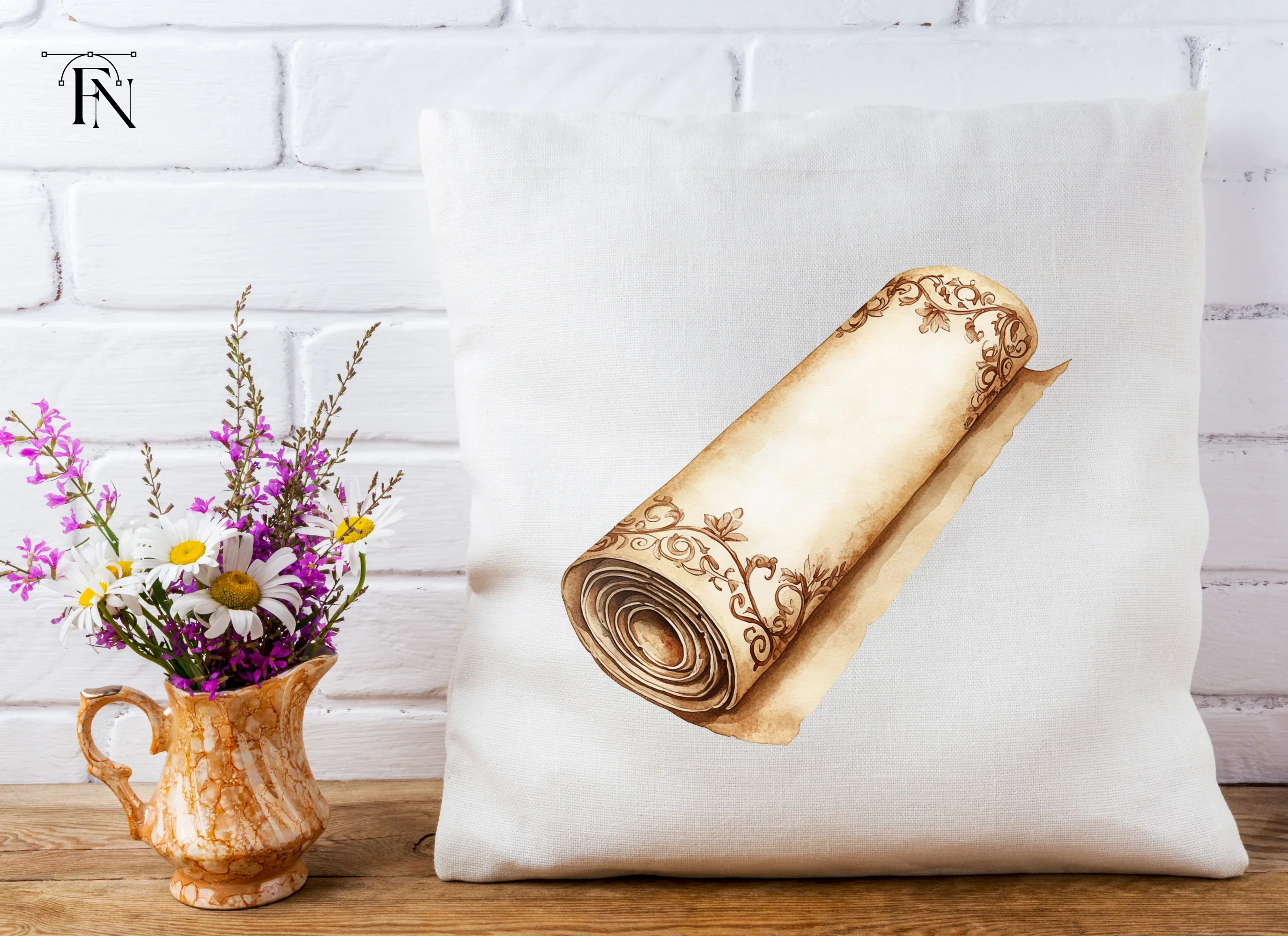 Rolled Vintage Parchment Scroll Clipart Bundle - Image 5
