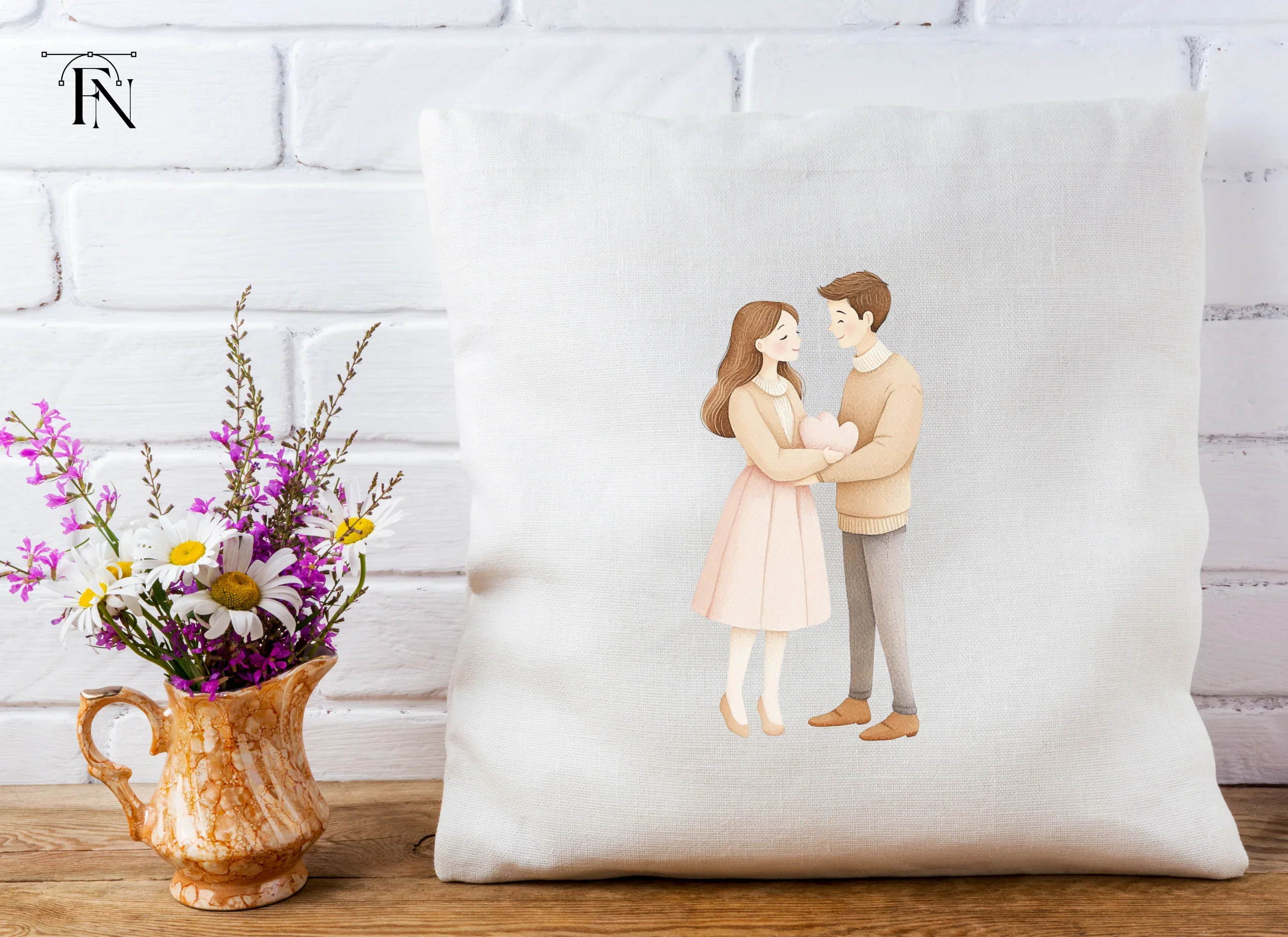 Romantic Couple Embrace Clipart Bundle - Image 4