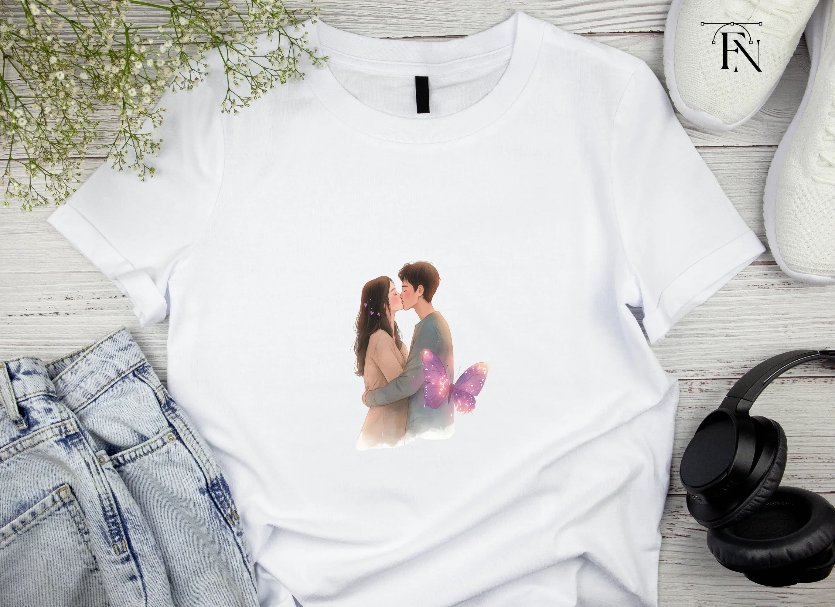 Romantic Couple Kissing Clipart Bundle - Image 3