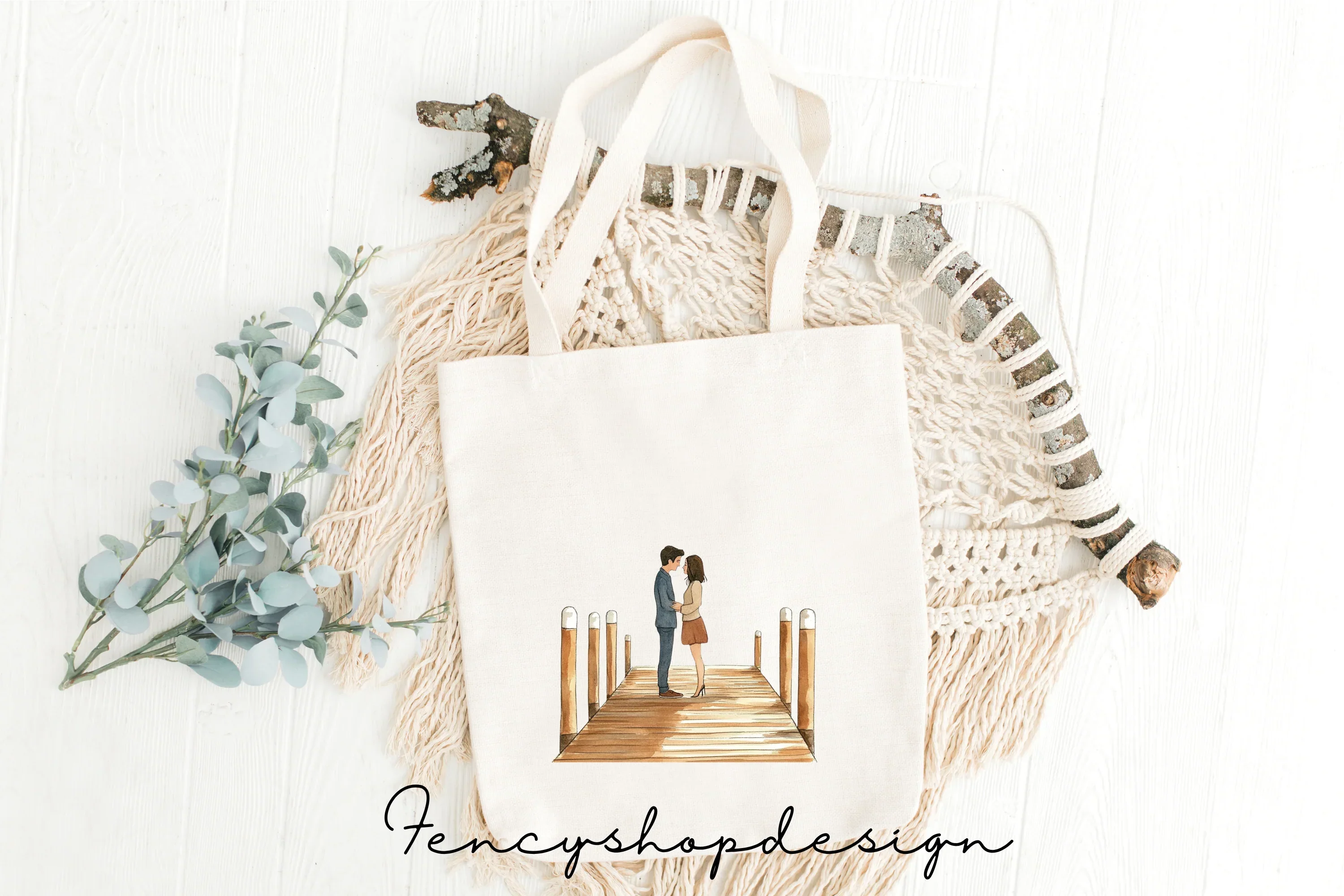 Romantic Couple Pier Clipart Bundle - Image 7
