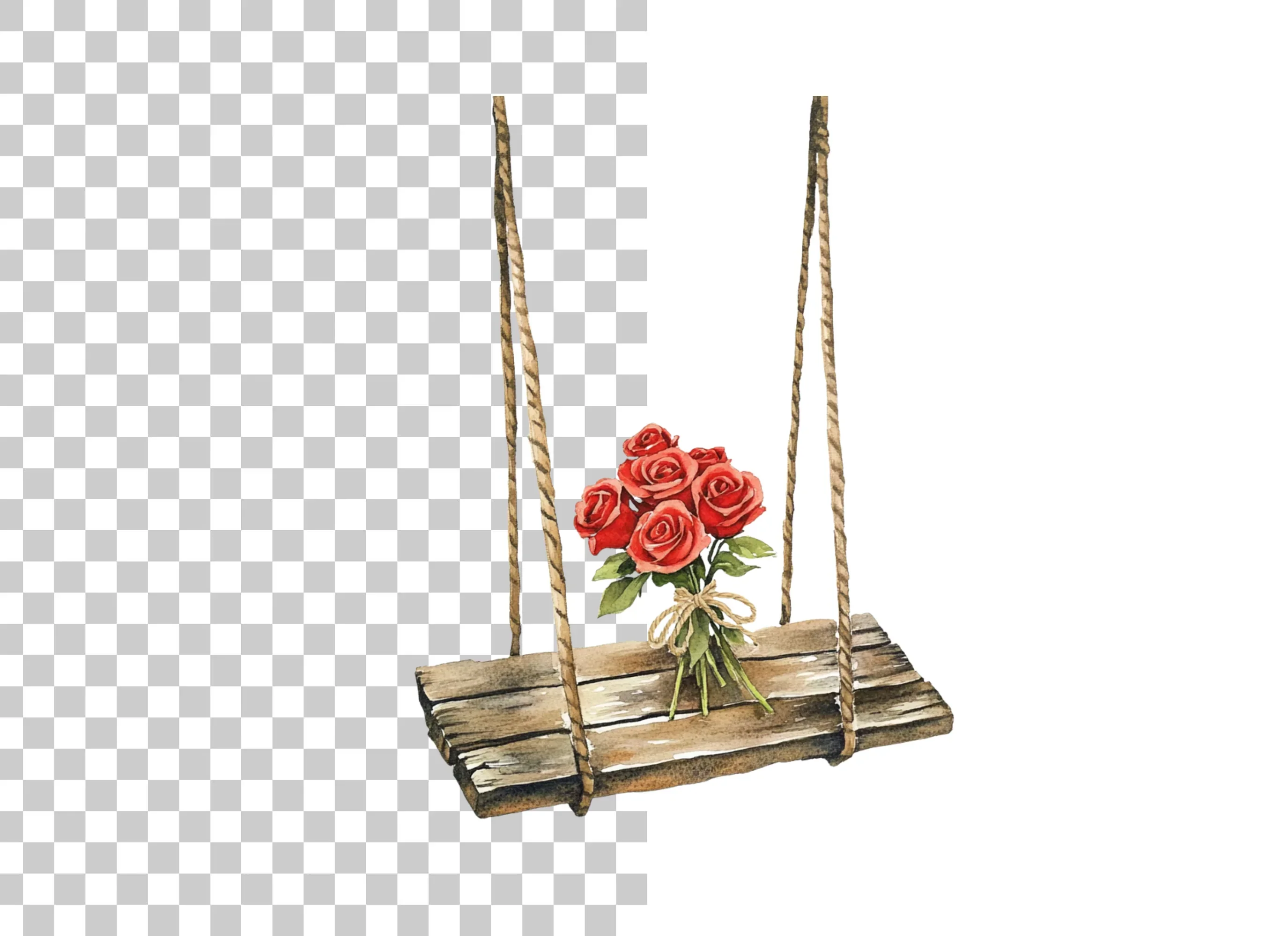 Romantic Rose Bouquet Swing Clipart Bundle - Image 2