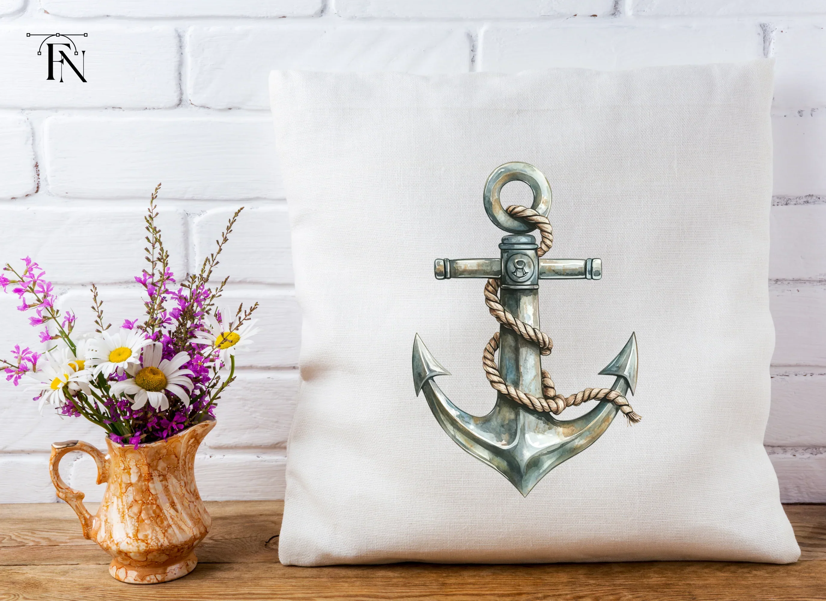 Rope Wrapped Anchor Clipart Bundle - Image 4