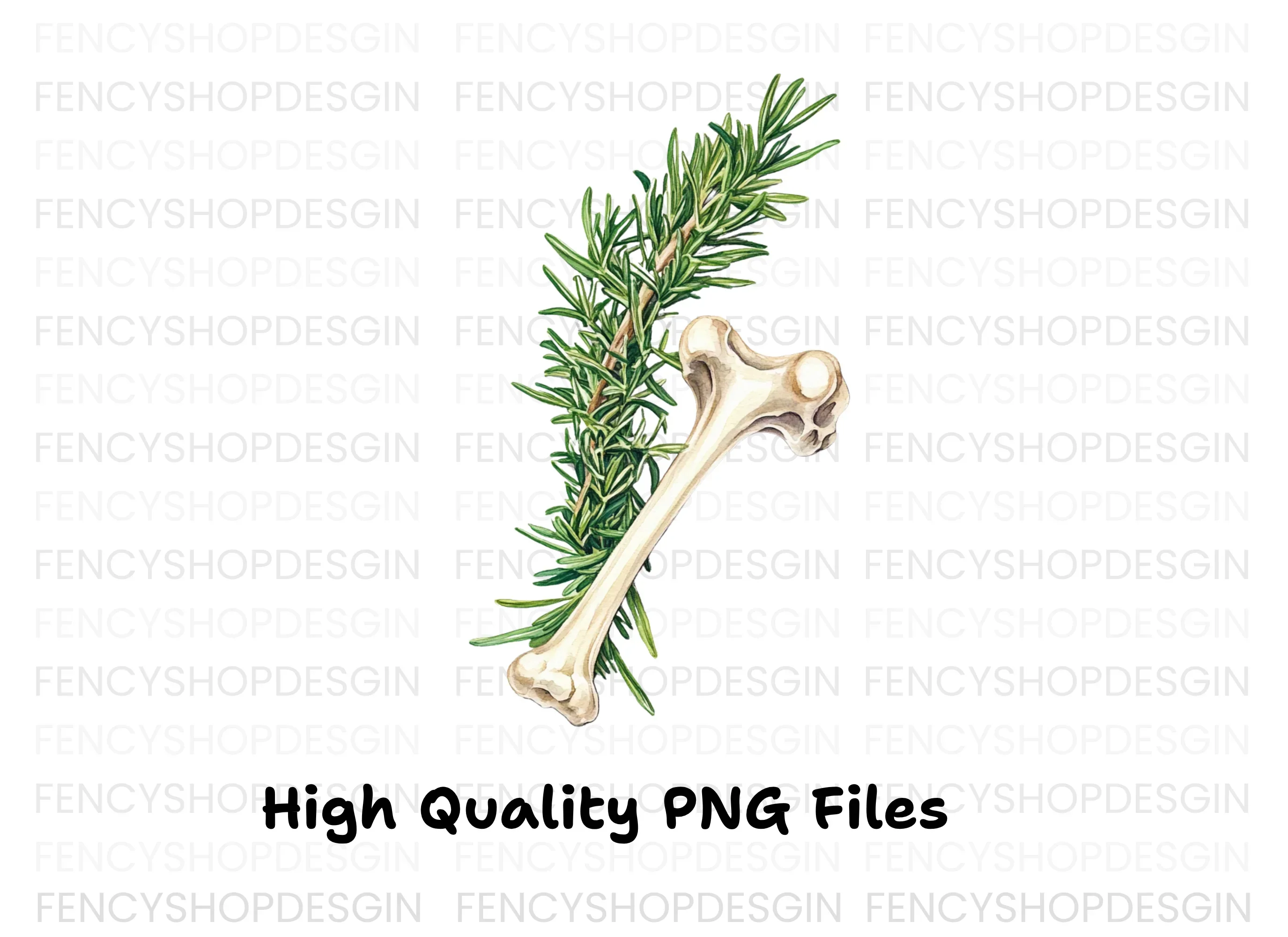 Rosemary and Bone Clipart Bundle - Image 3