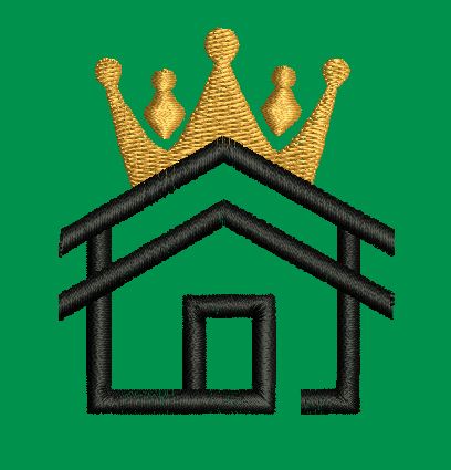 Royal Dwelling Emblem Embroidery Design