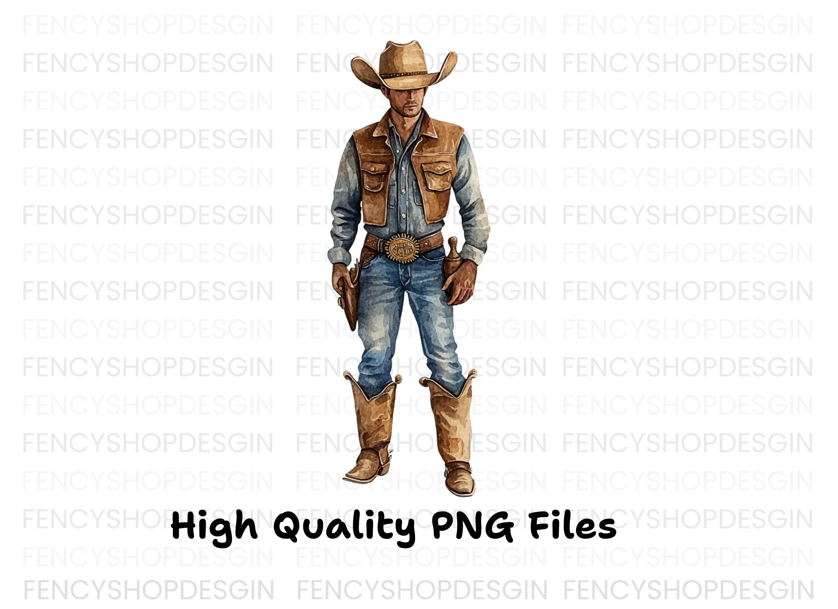 Rugged Cowboy Guns Clipart Bundle - Image 3