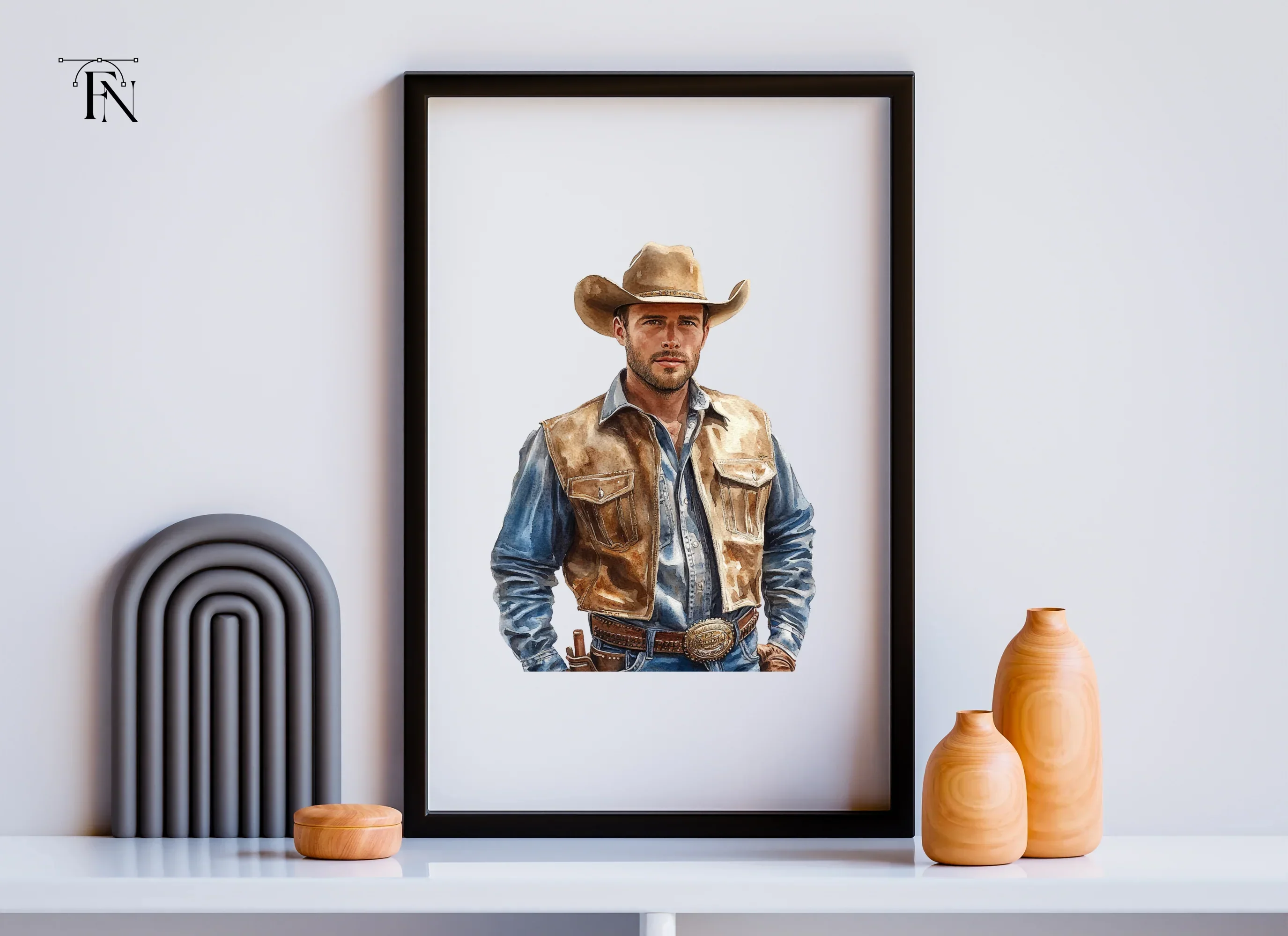 Rugged Cowboy Vest Clipart Bundle - Image 5