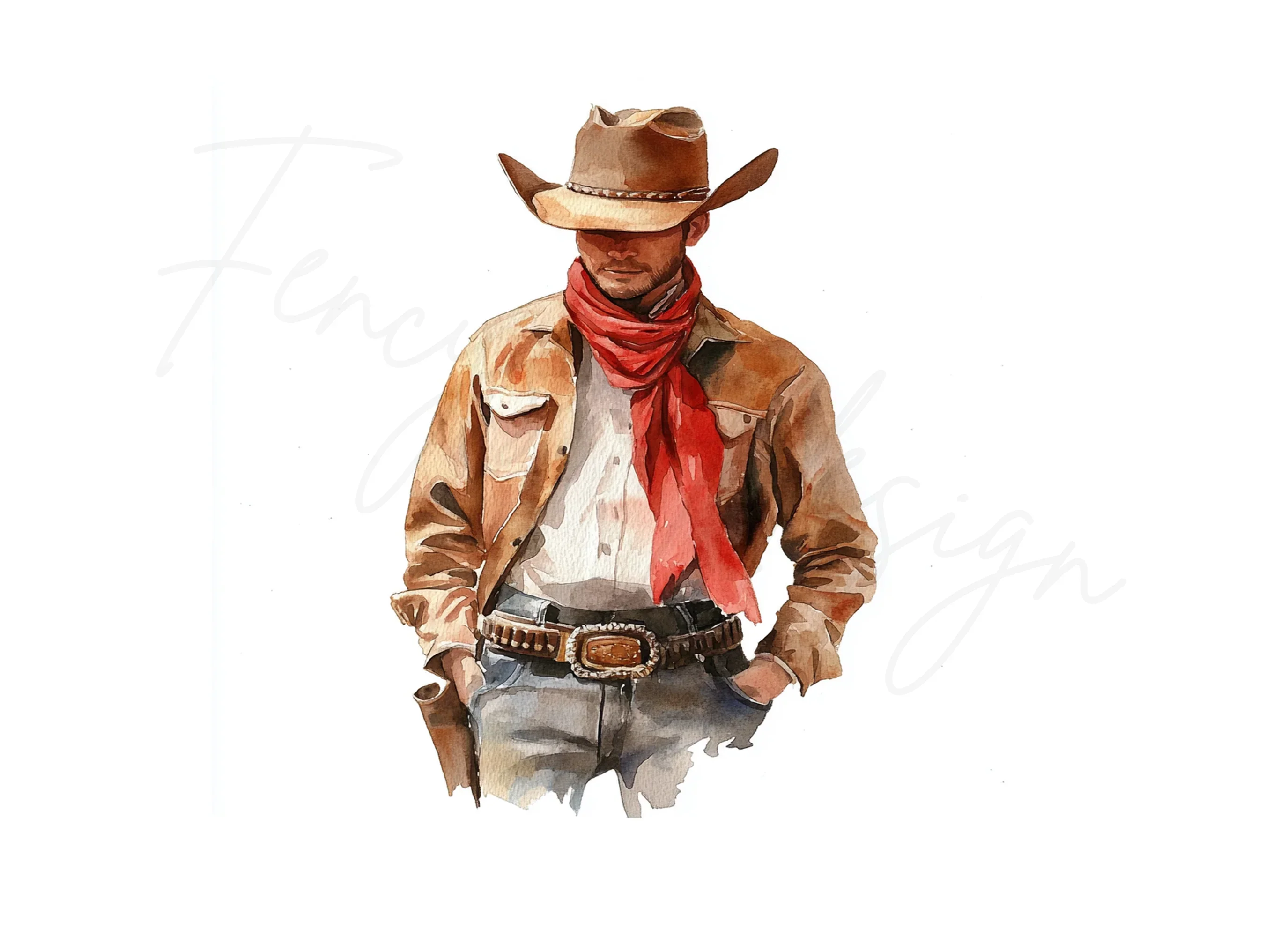Rugged Western Cowboy Clipart Bundle - Image 2