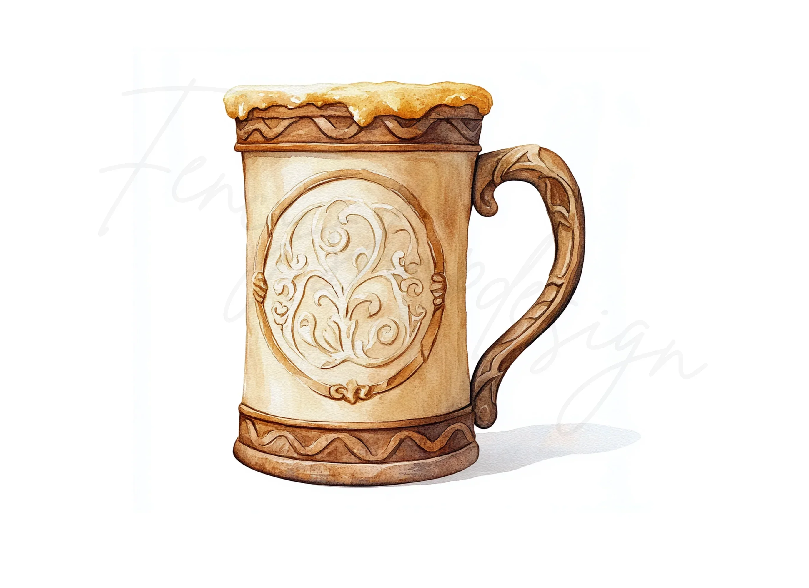 Rustic Beer Mugs Clipart Bundle - Image 3