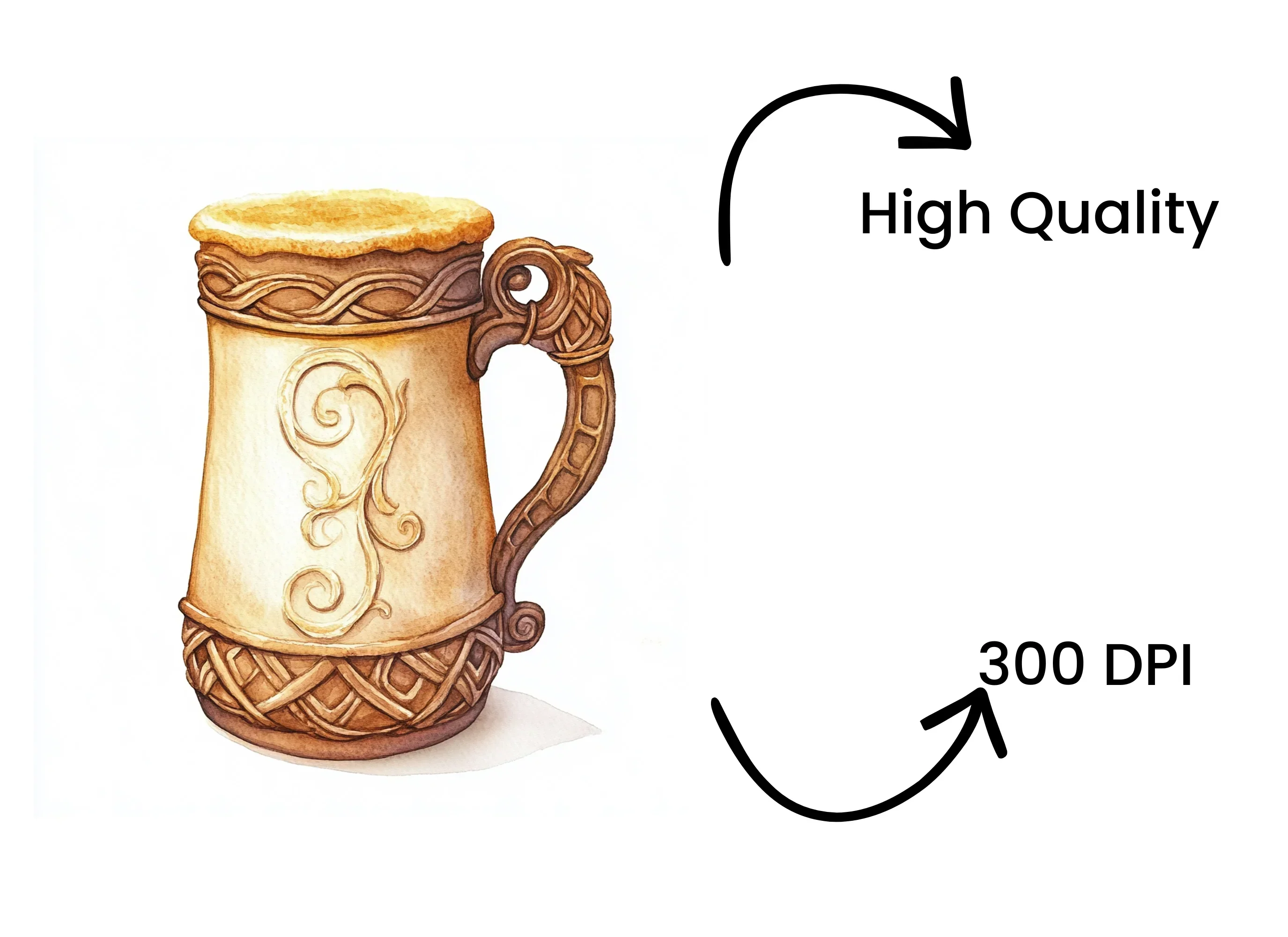 Rustic Beer Mugs Clipart Bundle - Image 4