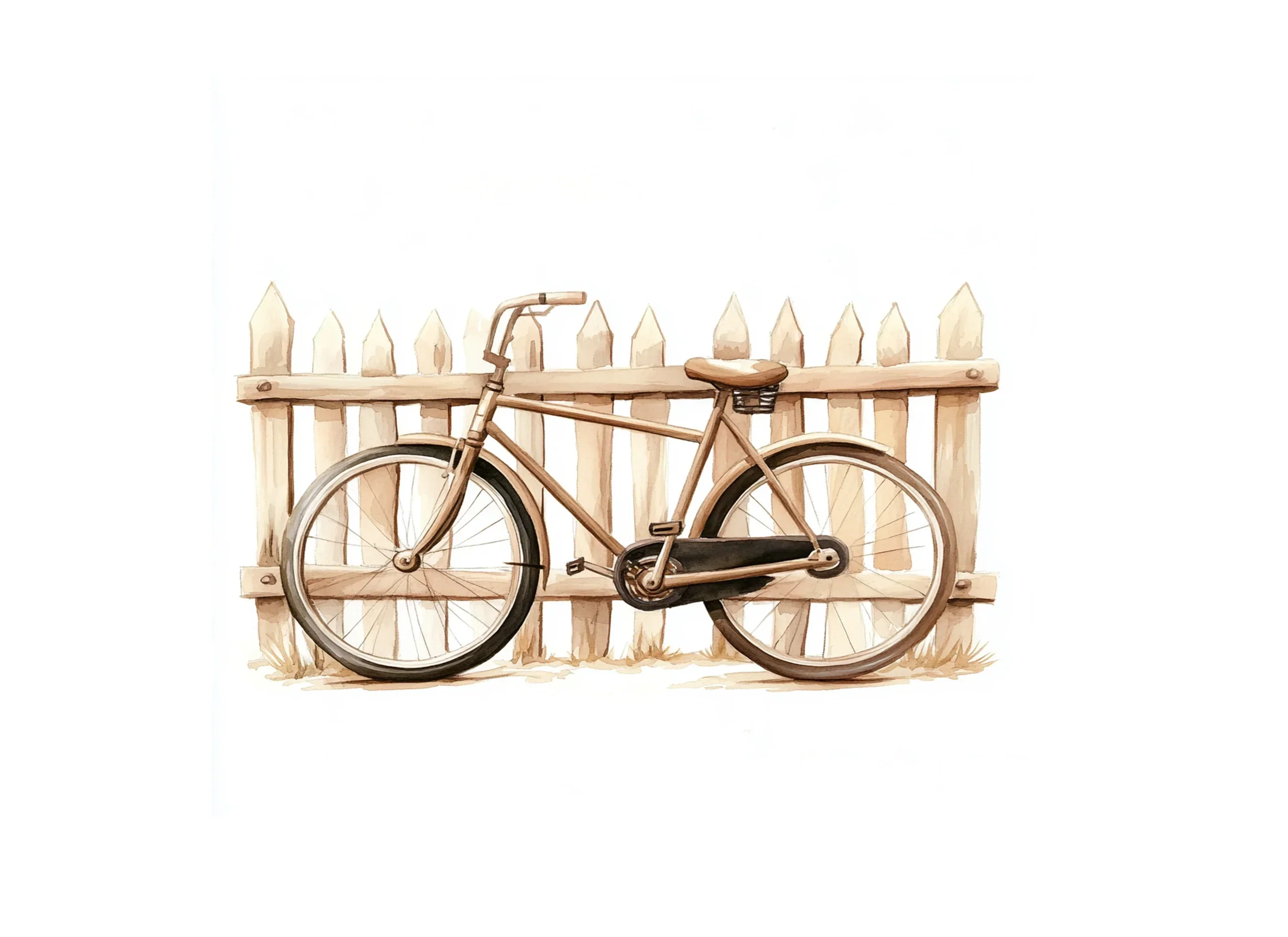 Rustic Bicycle Clipart Bundle - Image 3