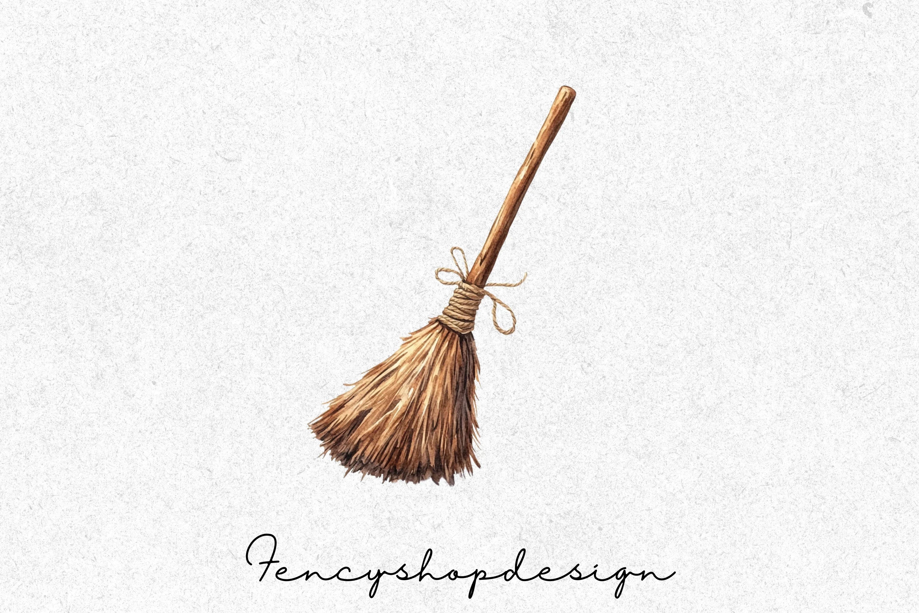 Rustic Broom Clipart Bundle - Image 3