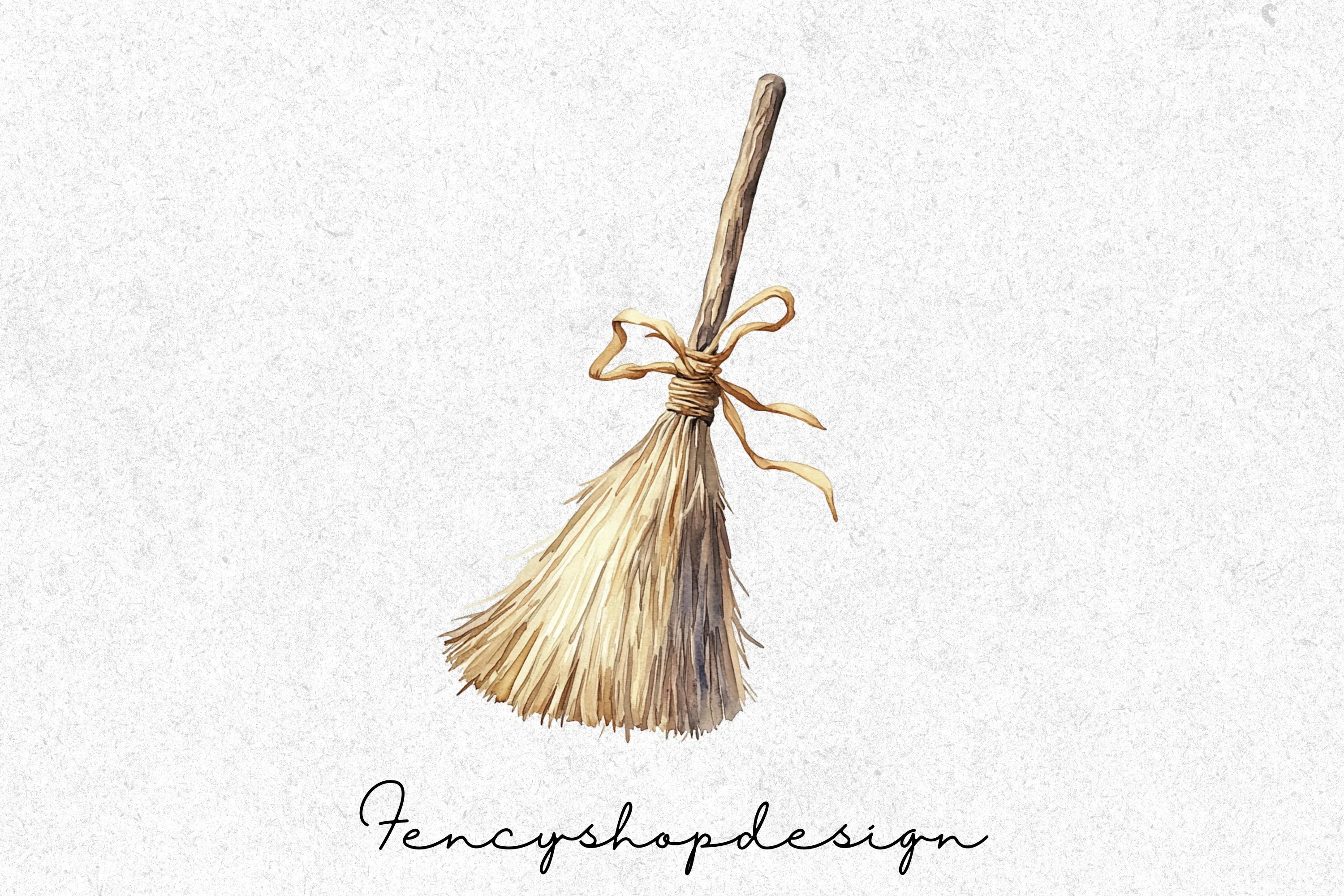 Rustic Broom Clipart Bundle - Image 4
