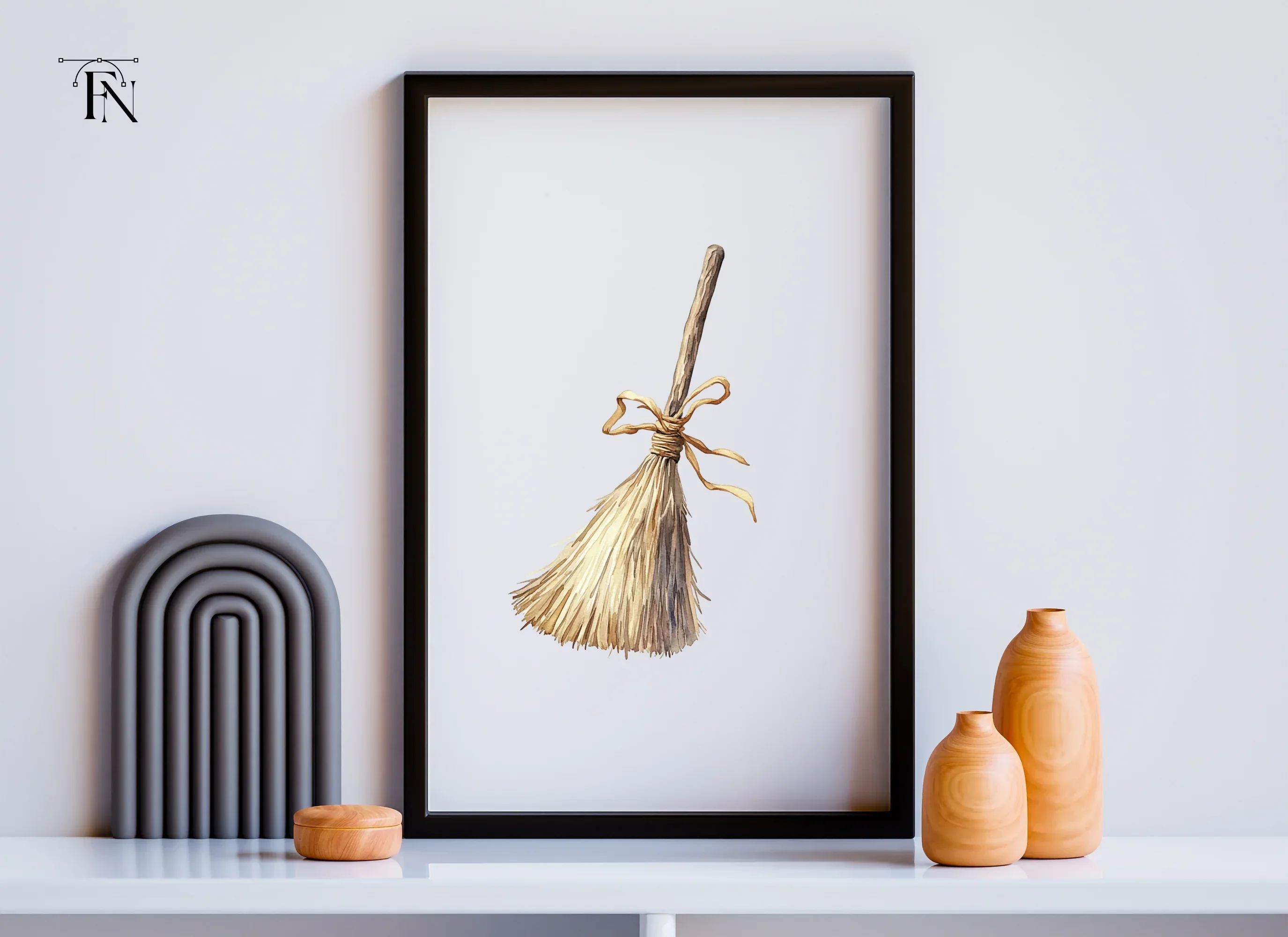 Rustic Broomstick Clipart Bundle - Image 6