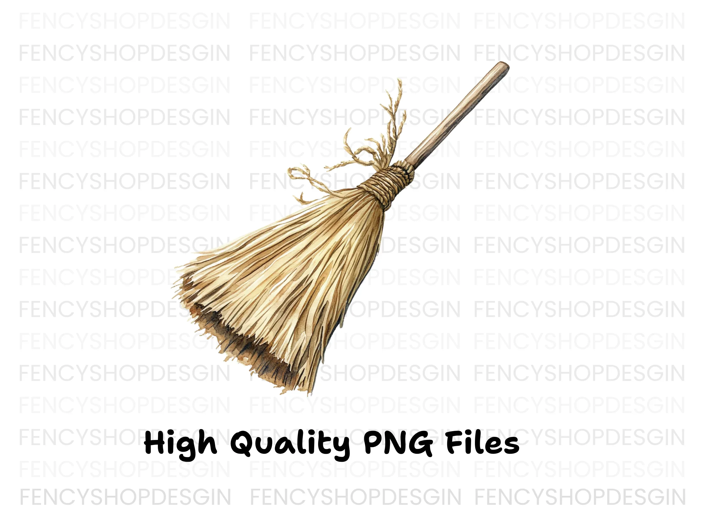 Rustic Broomstick Clipart Bundle - Image 2