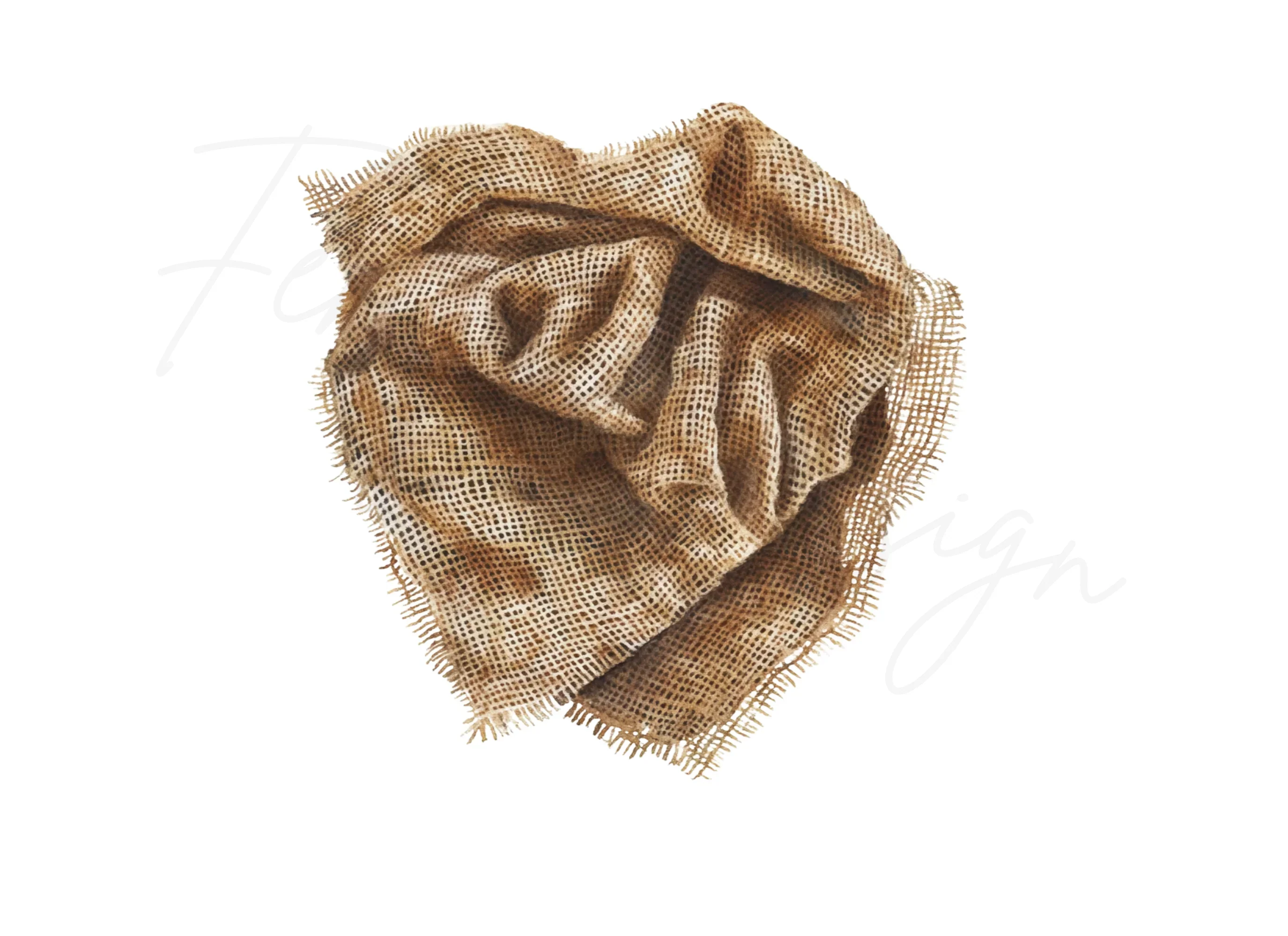 Rustic Burlap Fabric Clipart Bundle - Image 2
