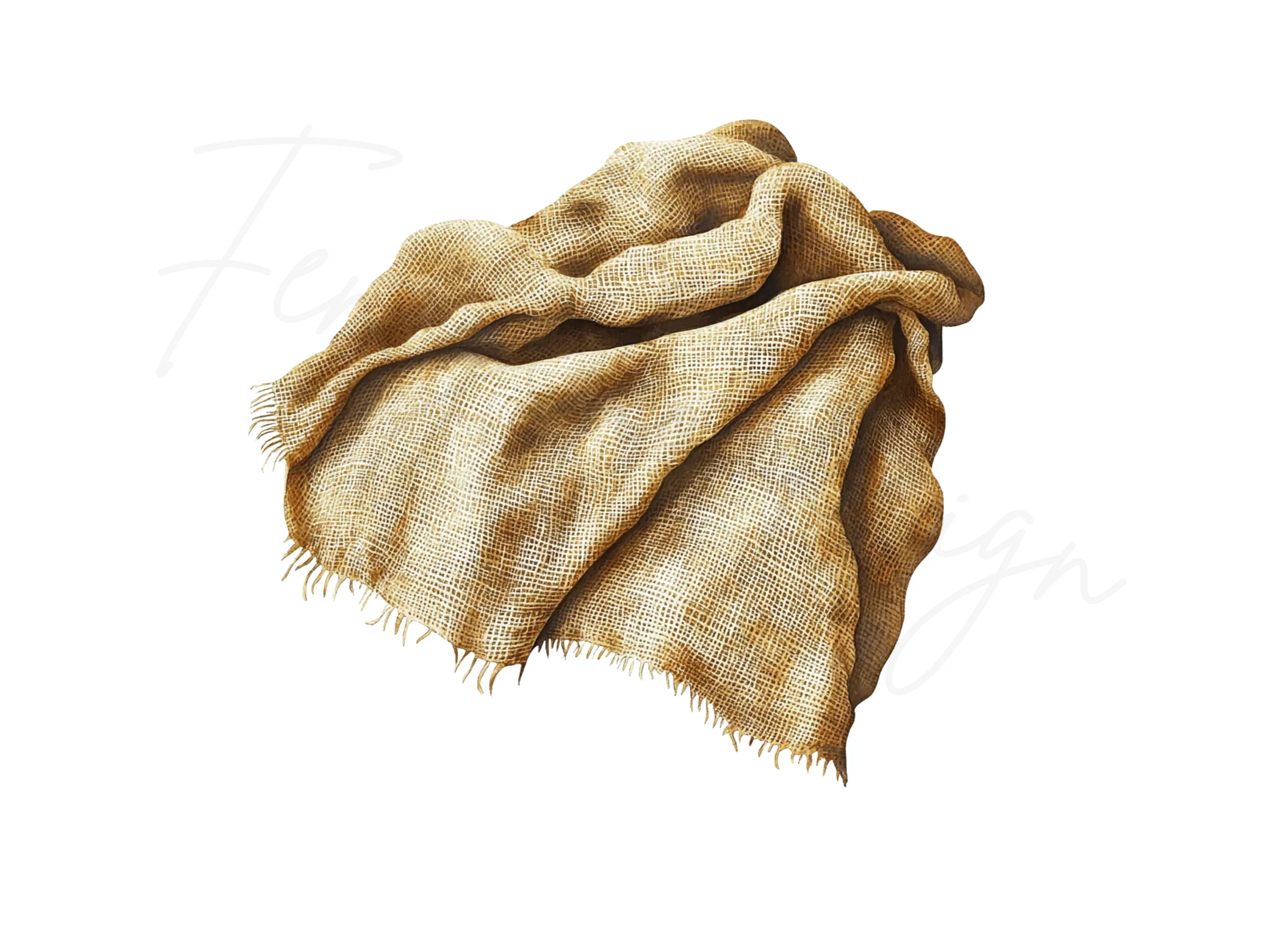 Rustic Burlap Fabric Clipart Bundle - Image 3