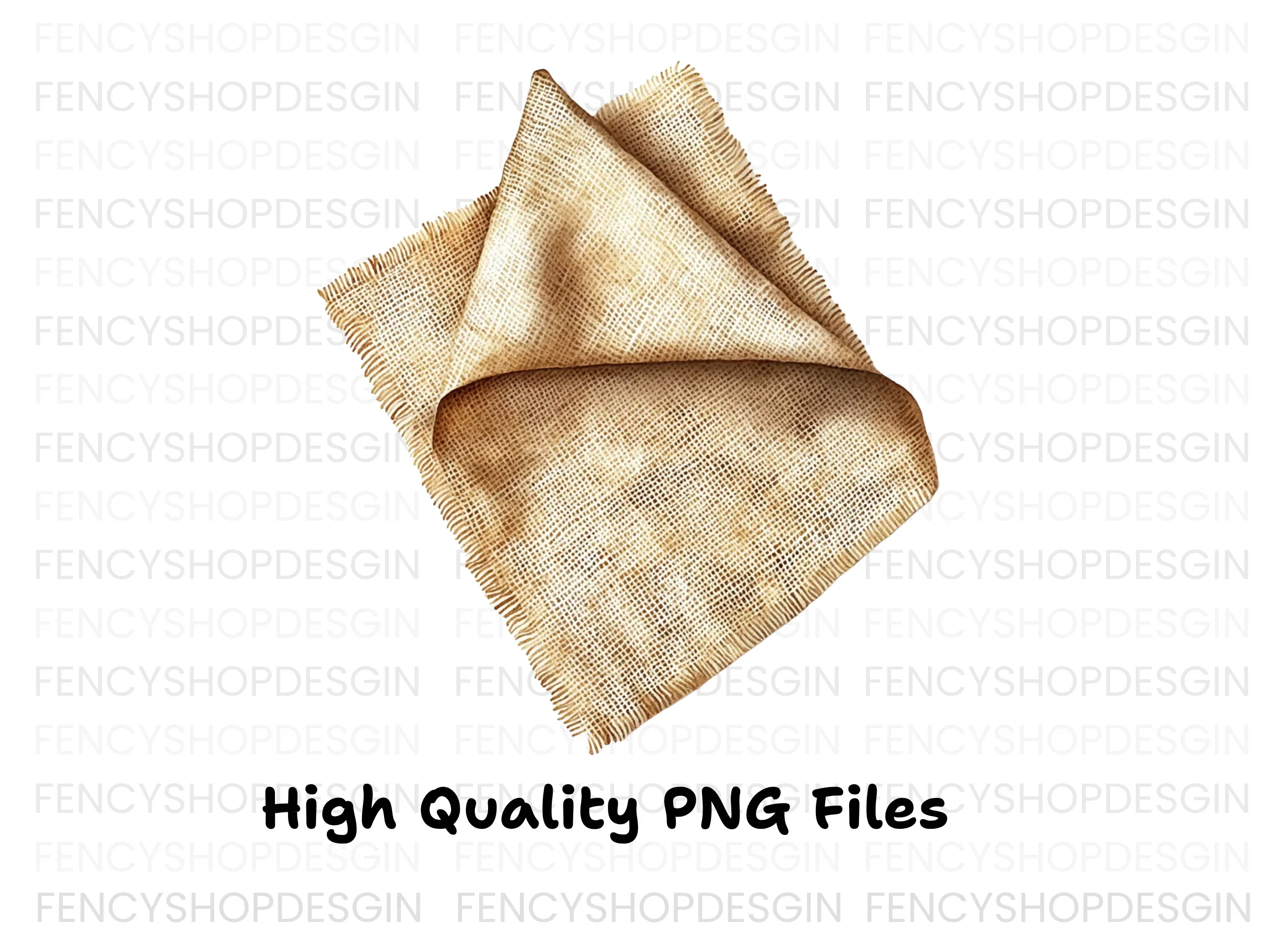 Rustic Burlap Fabric Texture Clipart Bundle - Image 2