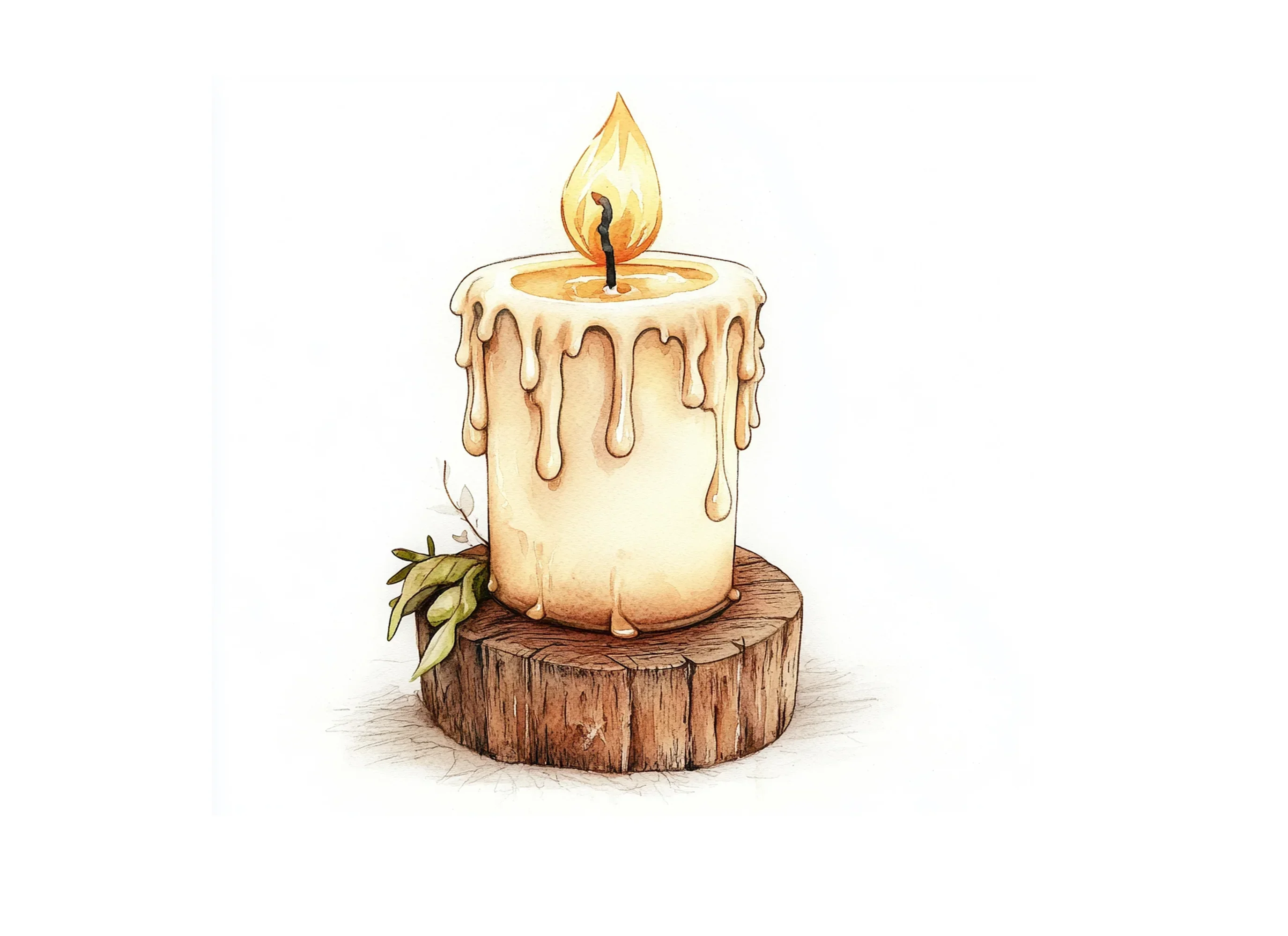 Rustic Dripping Candles Clipart Bundle - Image 2