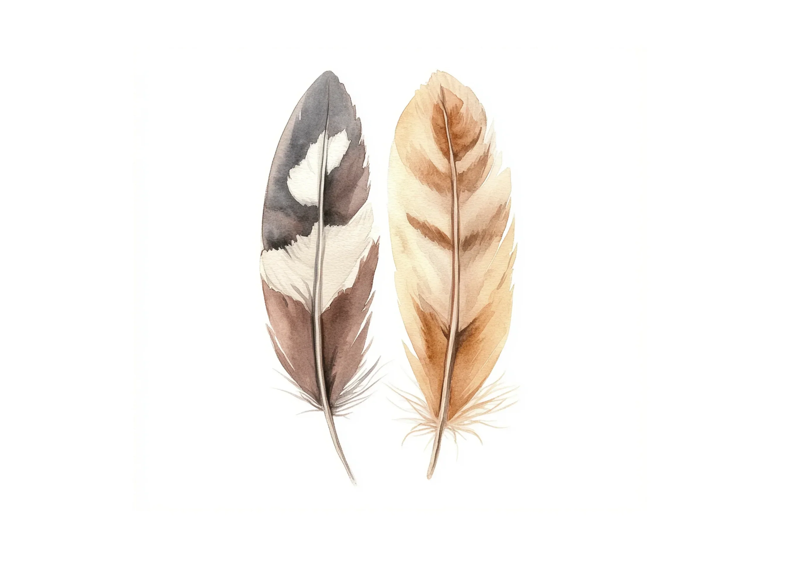 Rustic Feather Pair Clipart Bundle - Image 3