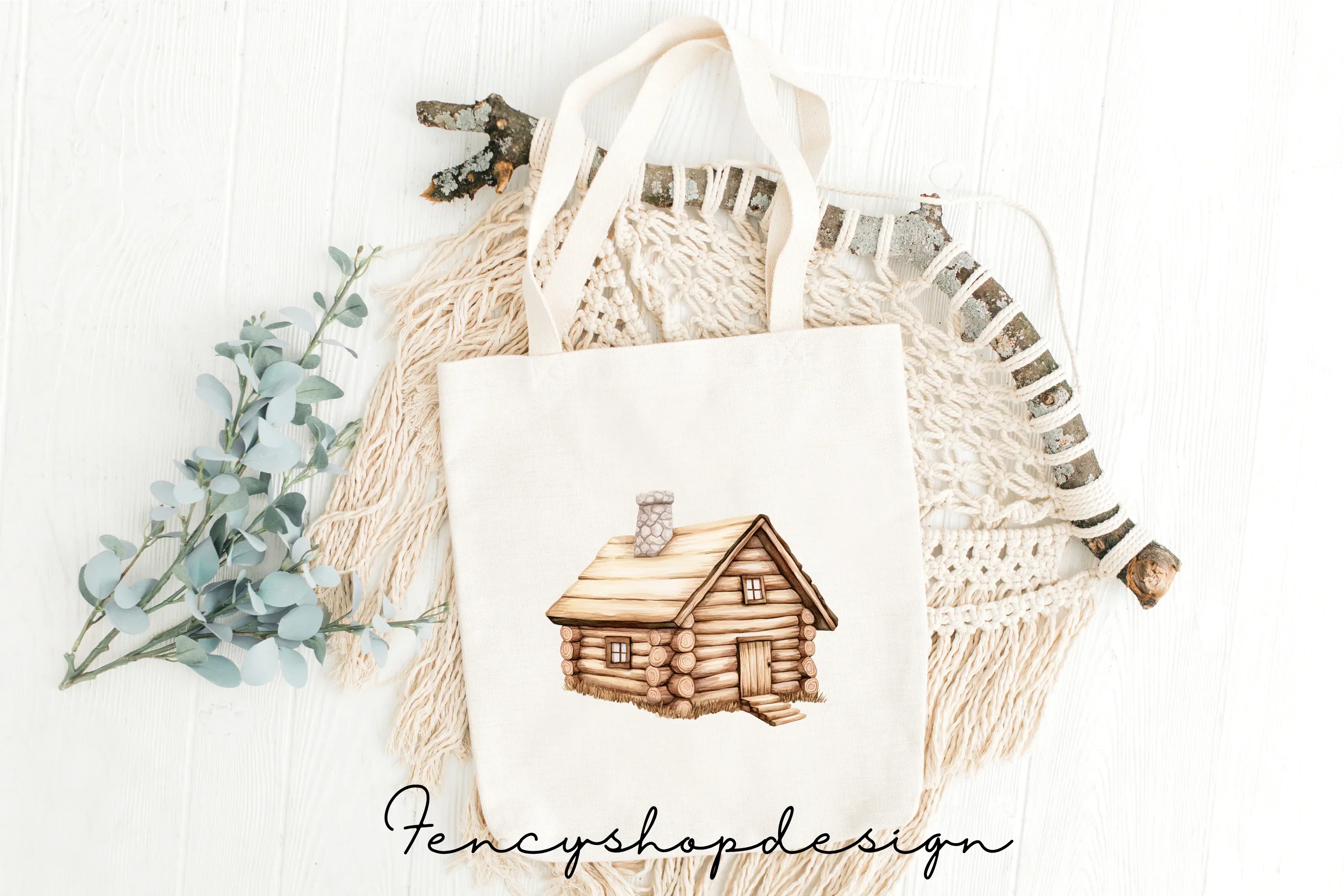 Rustic Log Cabin Clipart Bundle - Image 7