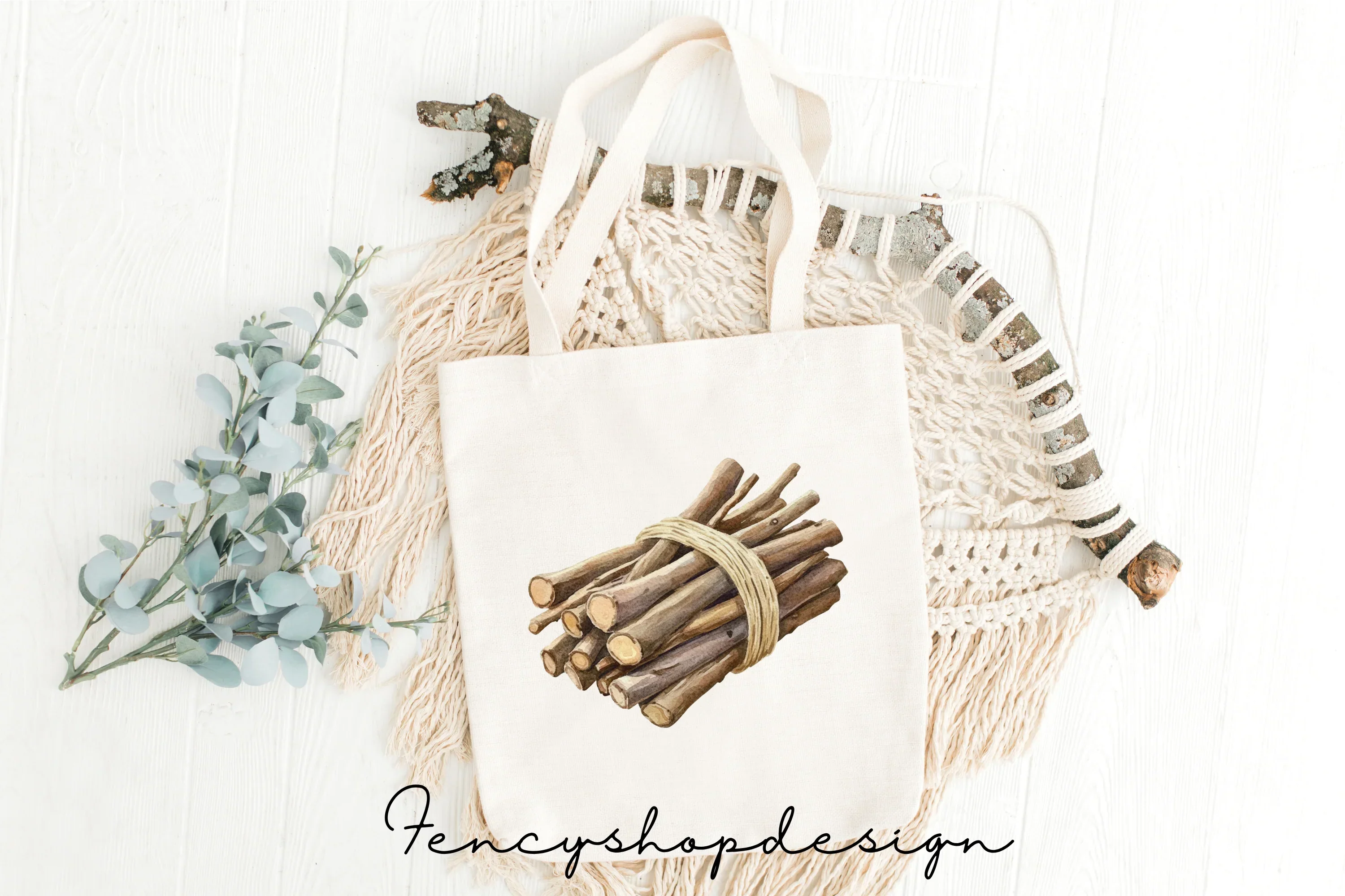Rustic Nature Winter Elements Clipart Bundle - Image 8