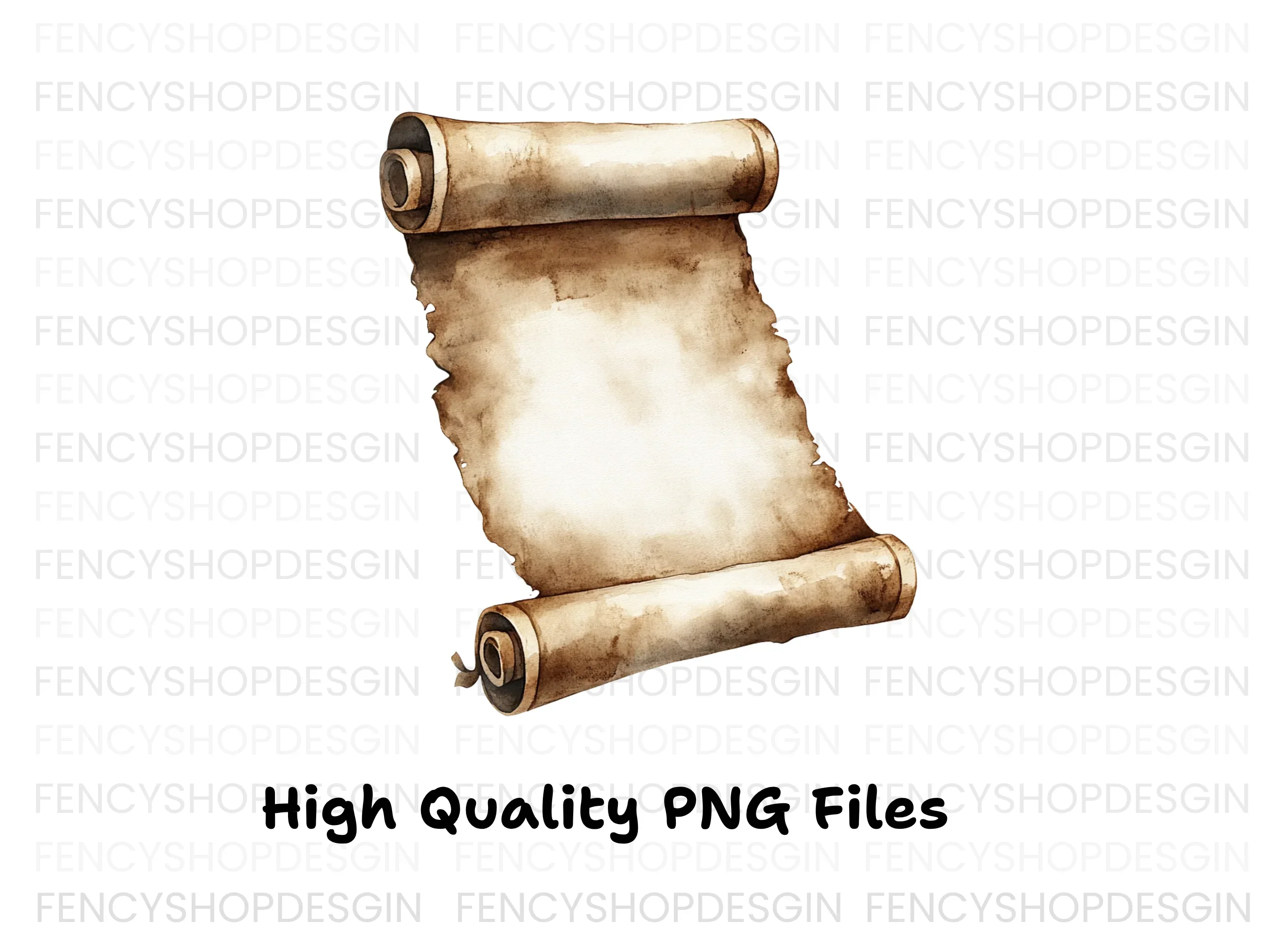 Rustic Parchment Scroll Clipart Bundle - Image 3