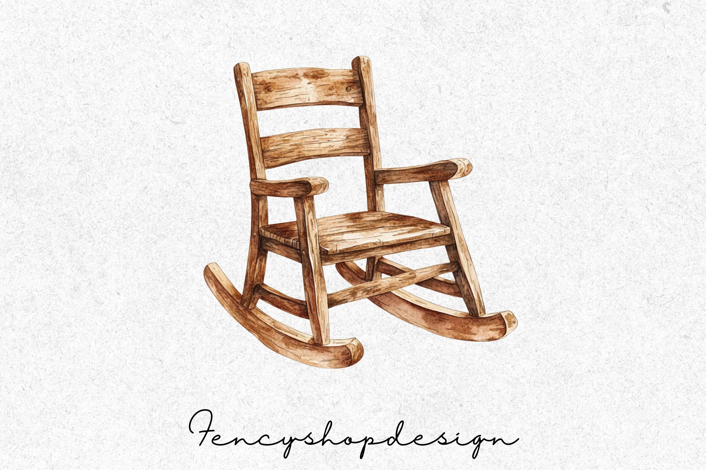 Rustic Rocking Chair Clipart Bundle - Image 6