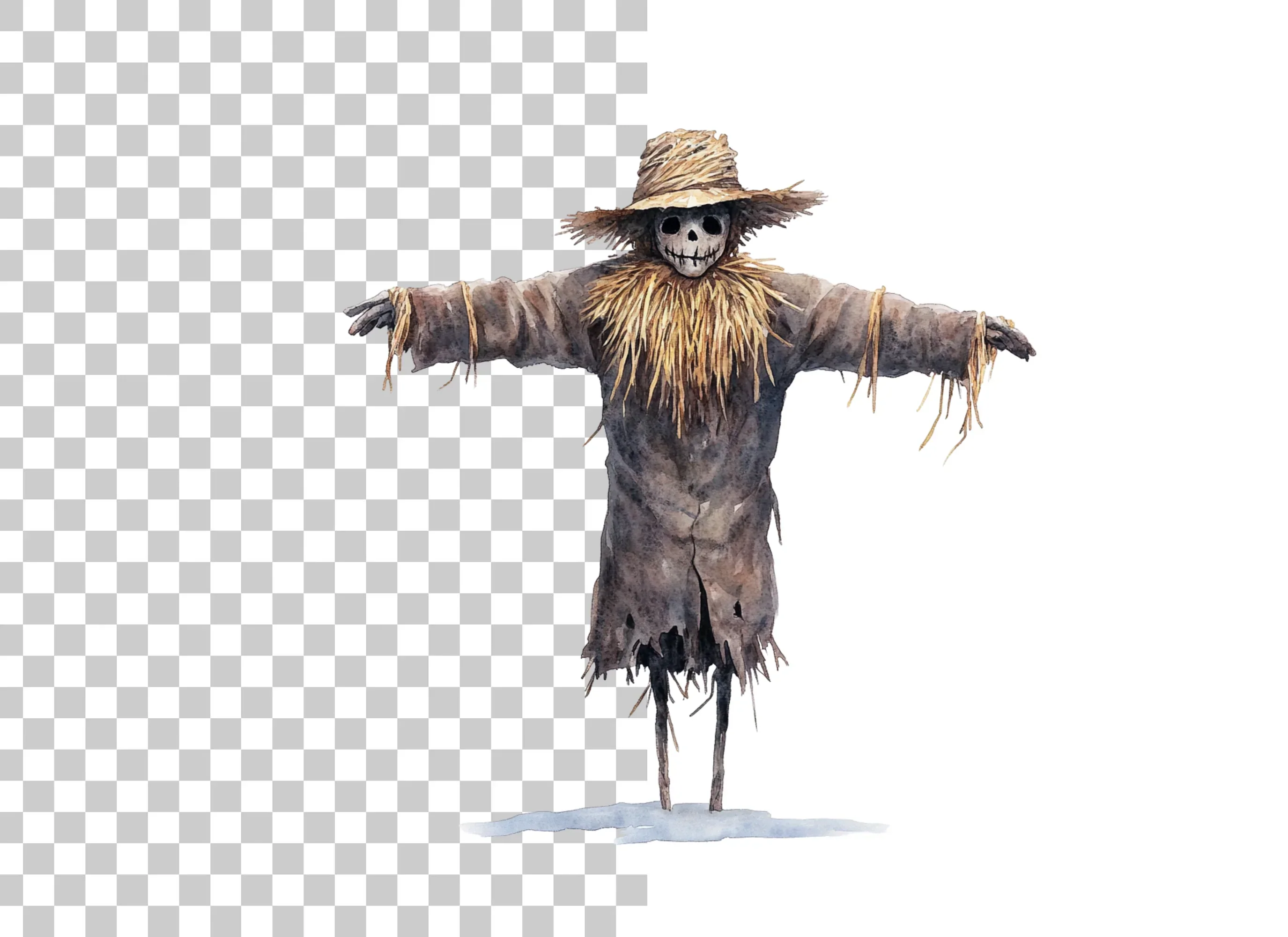 Rustic Scarecrow Autumn Decor Clipart Bundle - Image 3