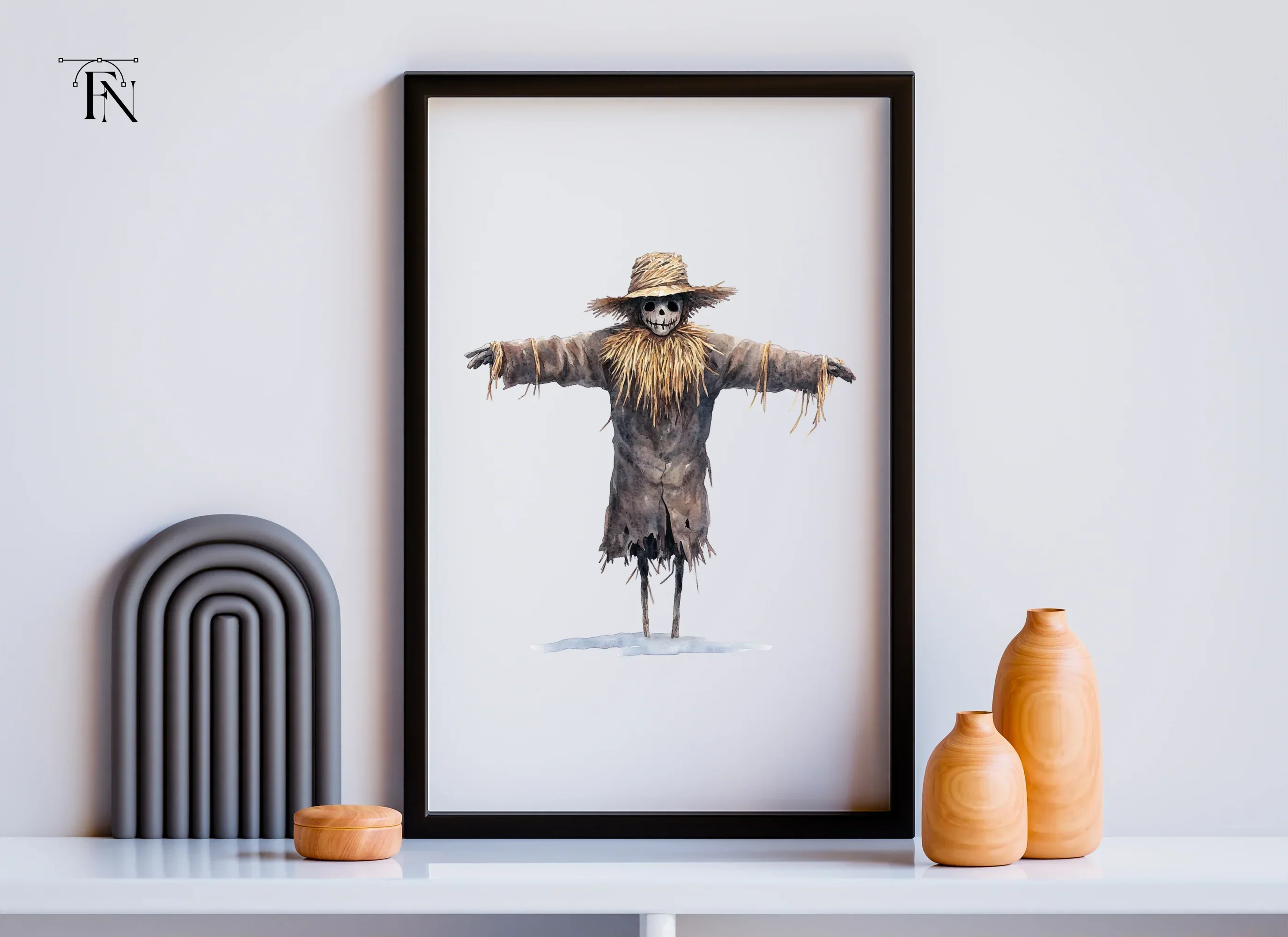 Rustic Scarecrow Autumn Decor Clipart Bundle - Image 4