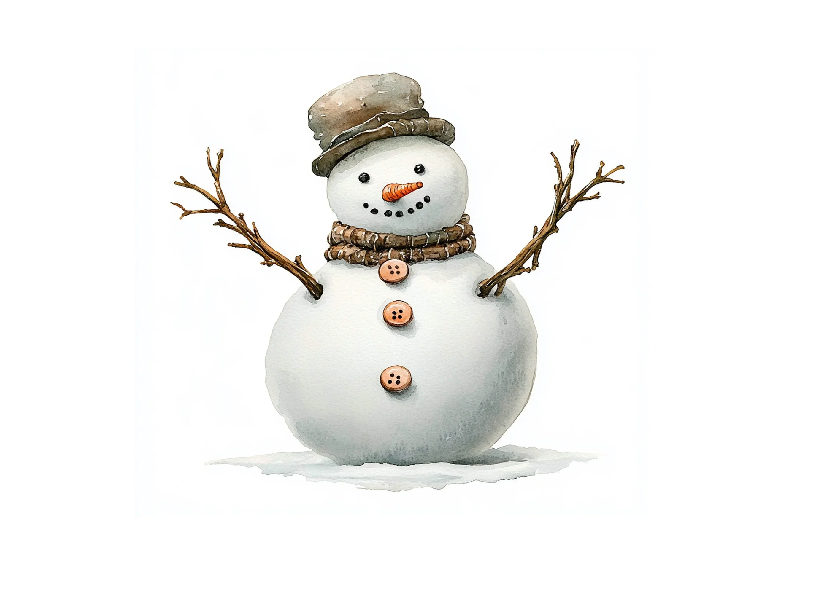 Rustic Snowman Clipart Bundle - Image 3