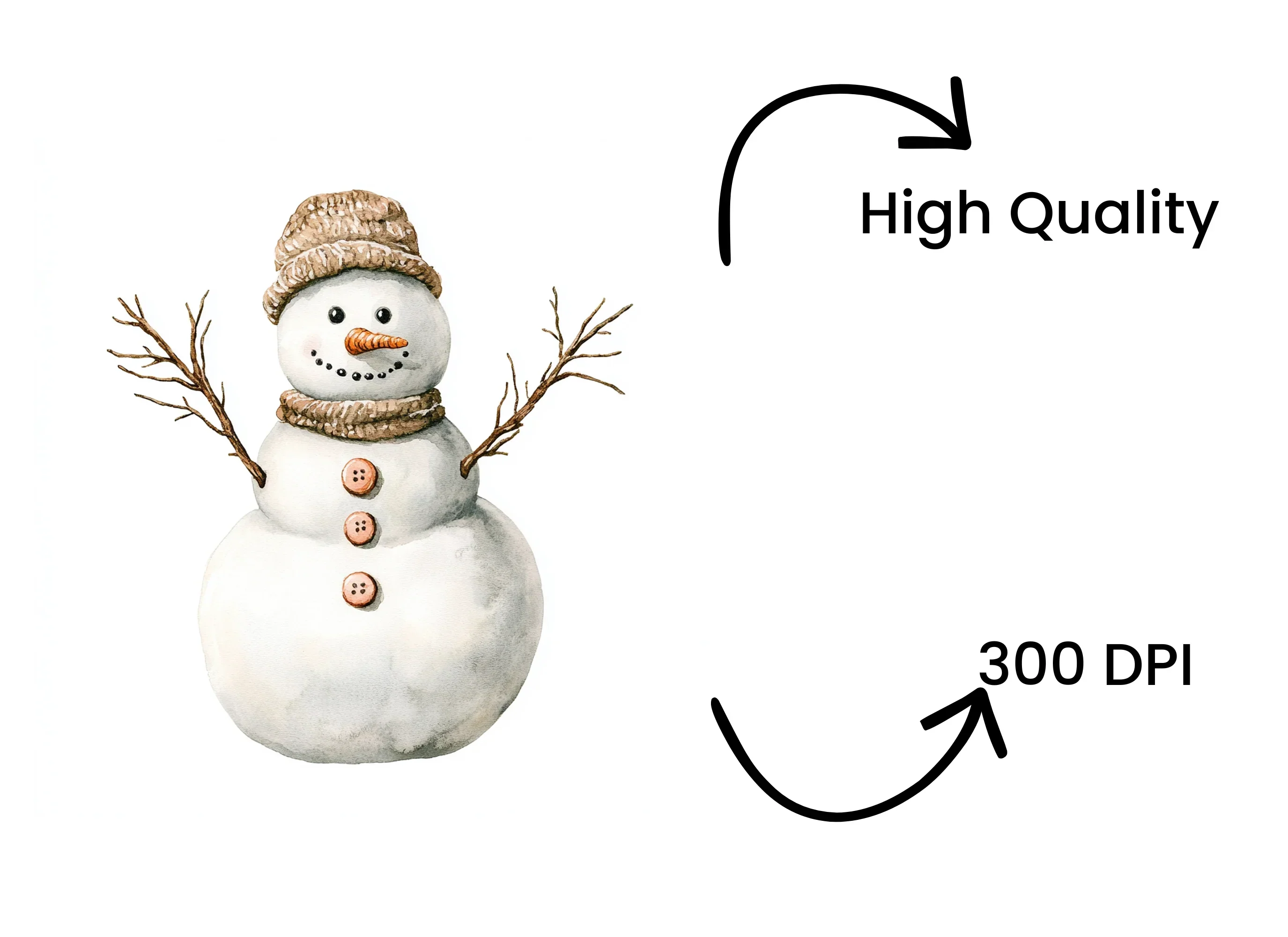 Rustic Snowman Clipart Bundle - Image 4