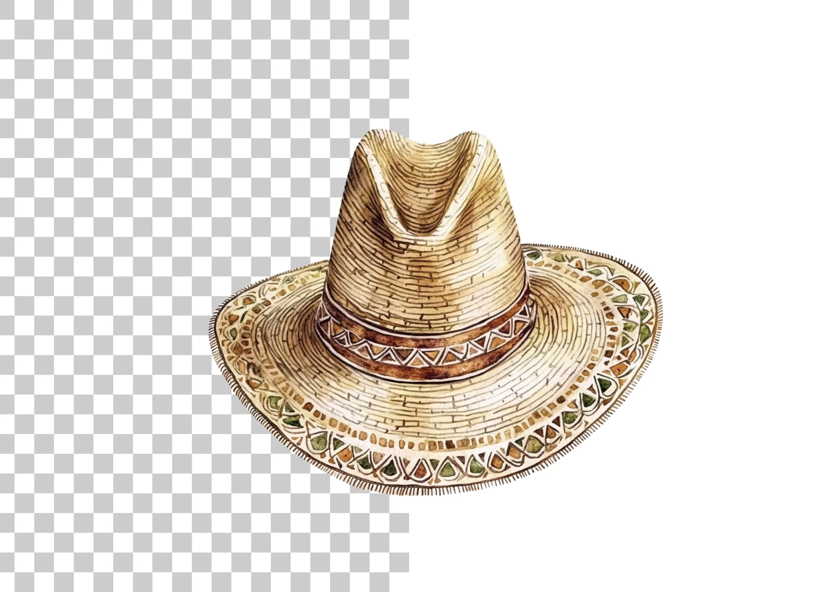Rustic Sombrero Hat Clipart Bundle - Image 2