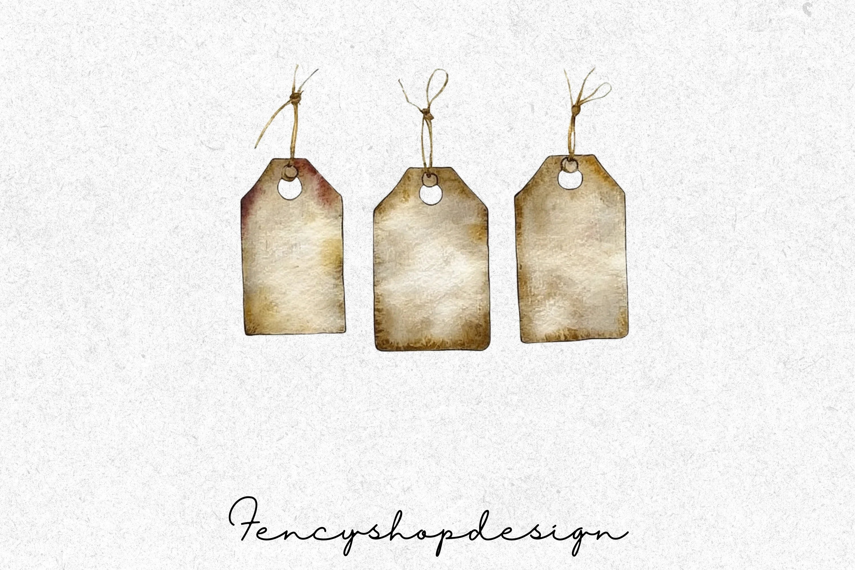 Rustic Vintage Tags Labels Clipart Bundle - Image 3