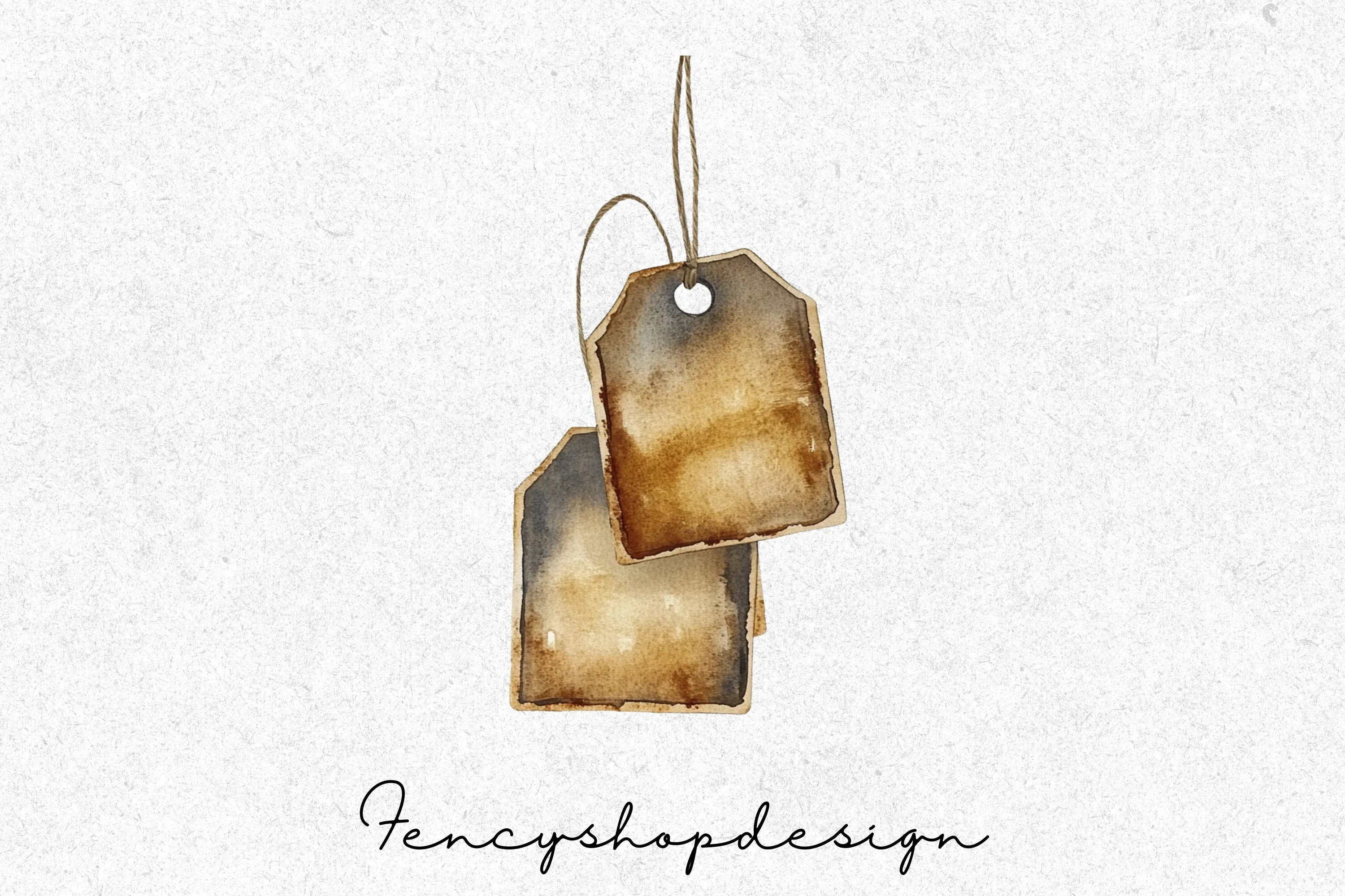 Rustic Vintage Tags Labels Clipart Bundle - Image 4