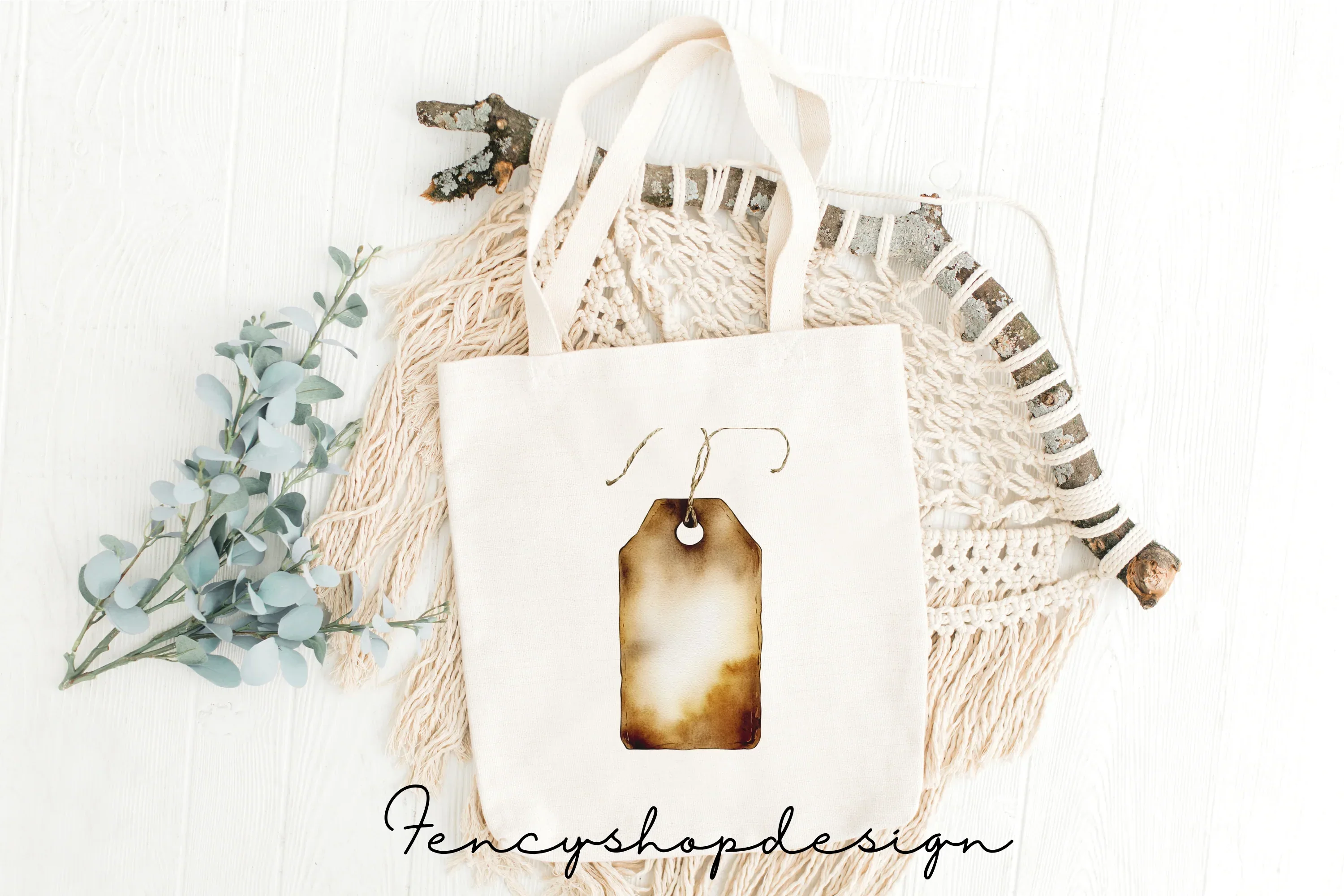 Rustic Vintage Tags Labels Clipart Bundle - Image 8