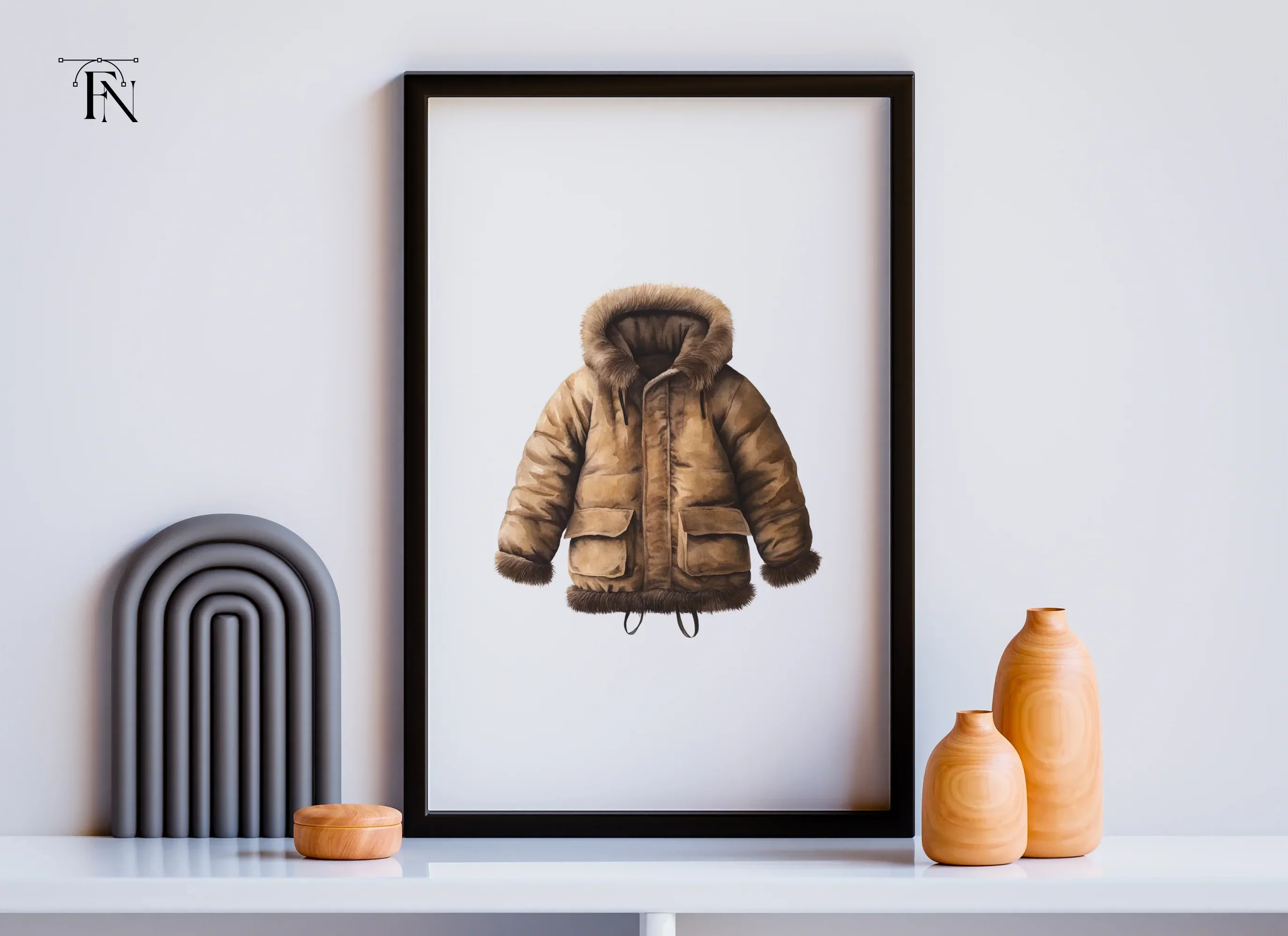 Rustic Winter Jackets Clipart Bundle - Image 3