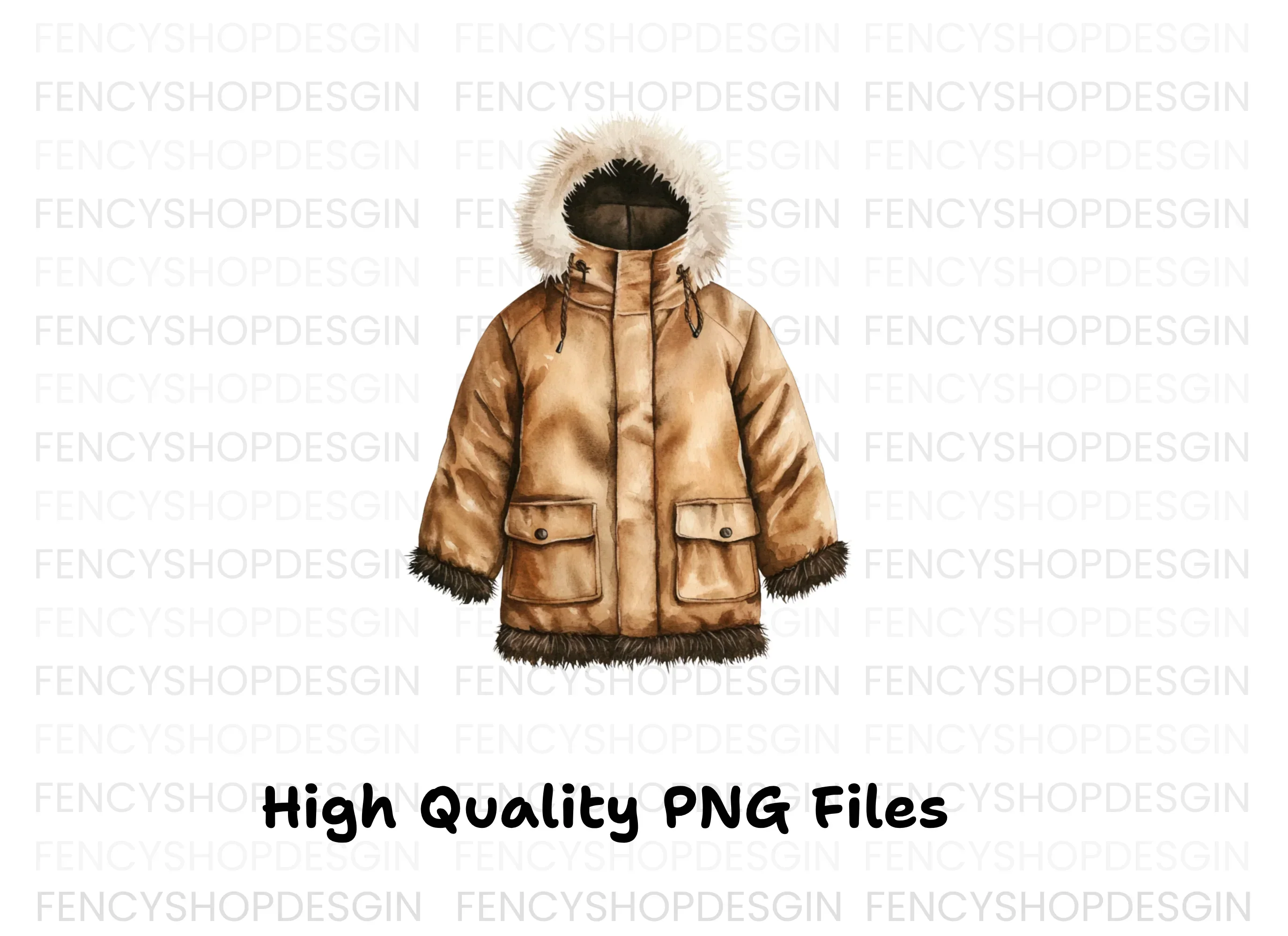 Rustic Winter Jackets Clipart Bundle - Image 5