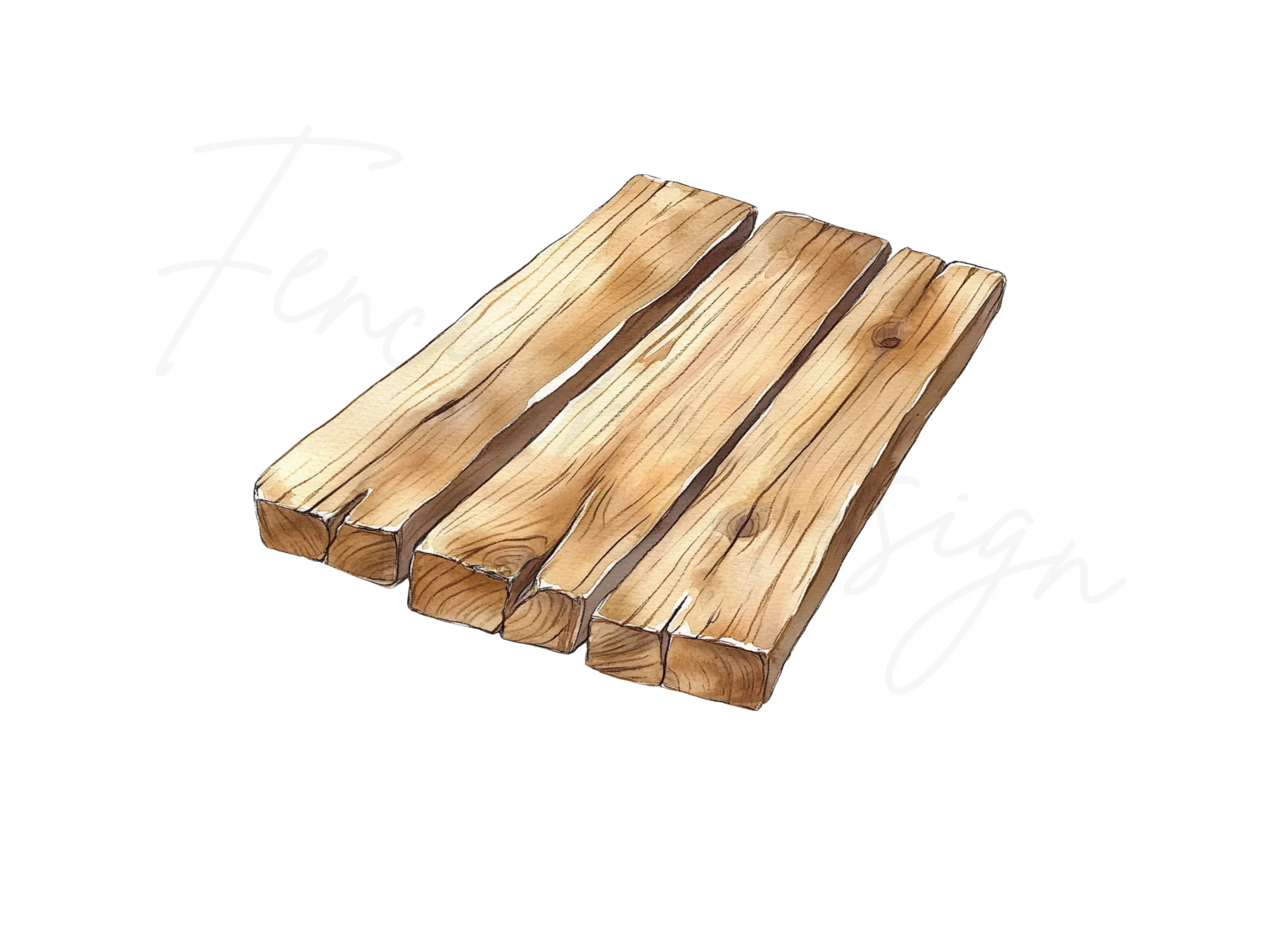 Rustic Wood Plank Clipart Bundle - Image 3