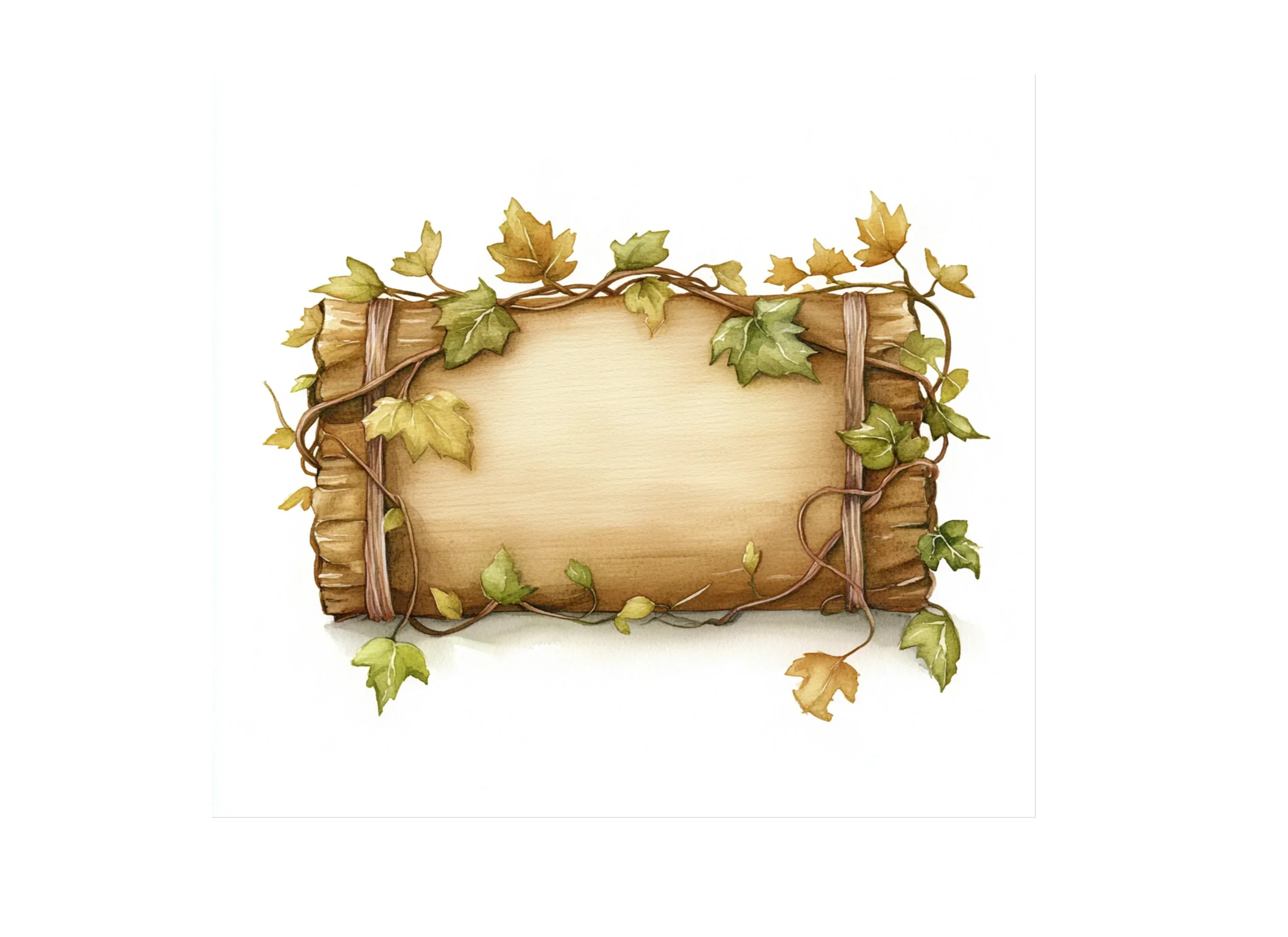 Rustic Wood Signs with Ivy Clipart Bundle - Image 2