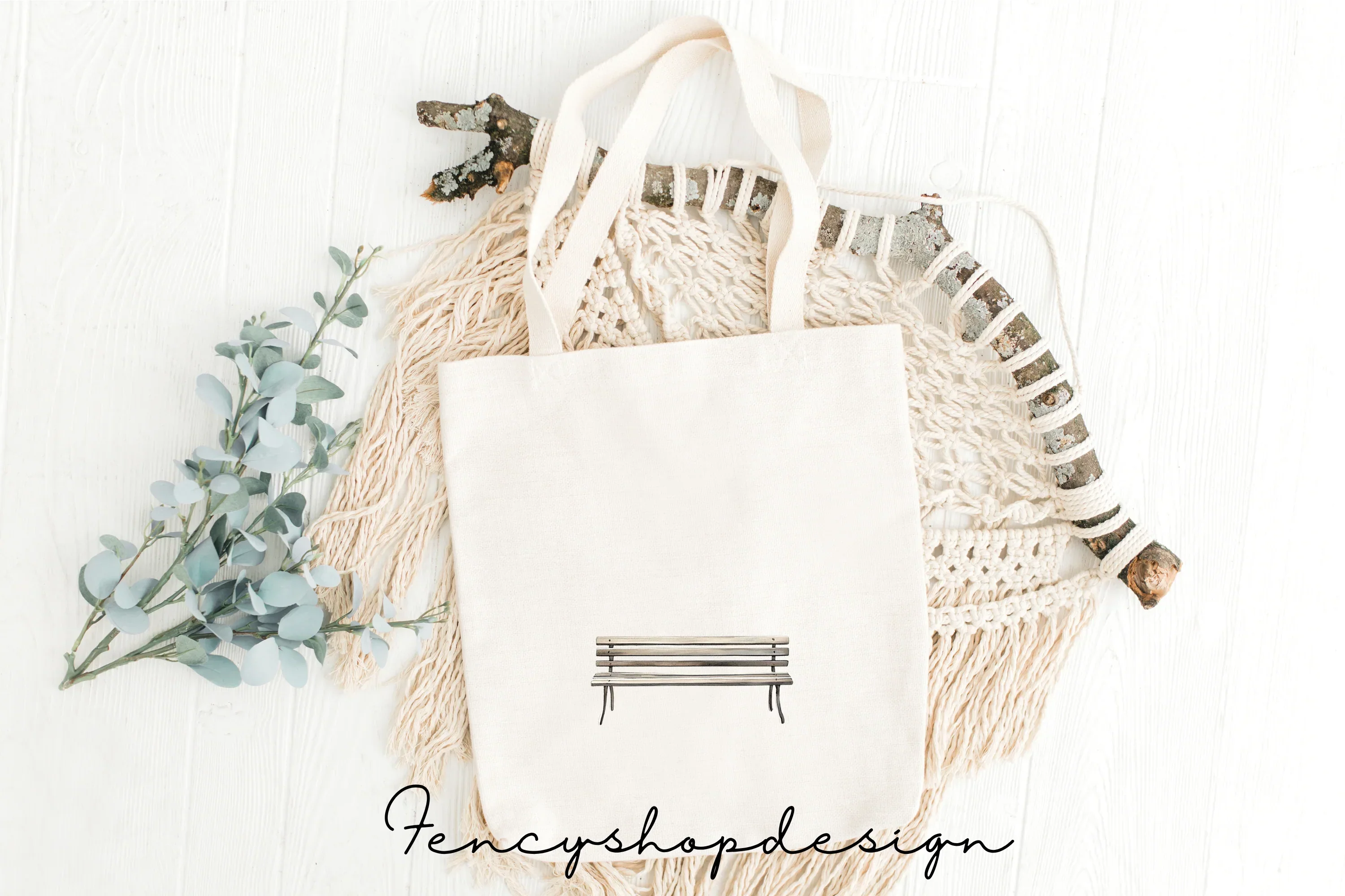 Rustic Wooden Bench Clipart Bundle - Image 2