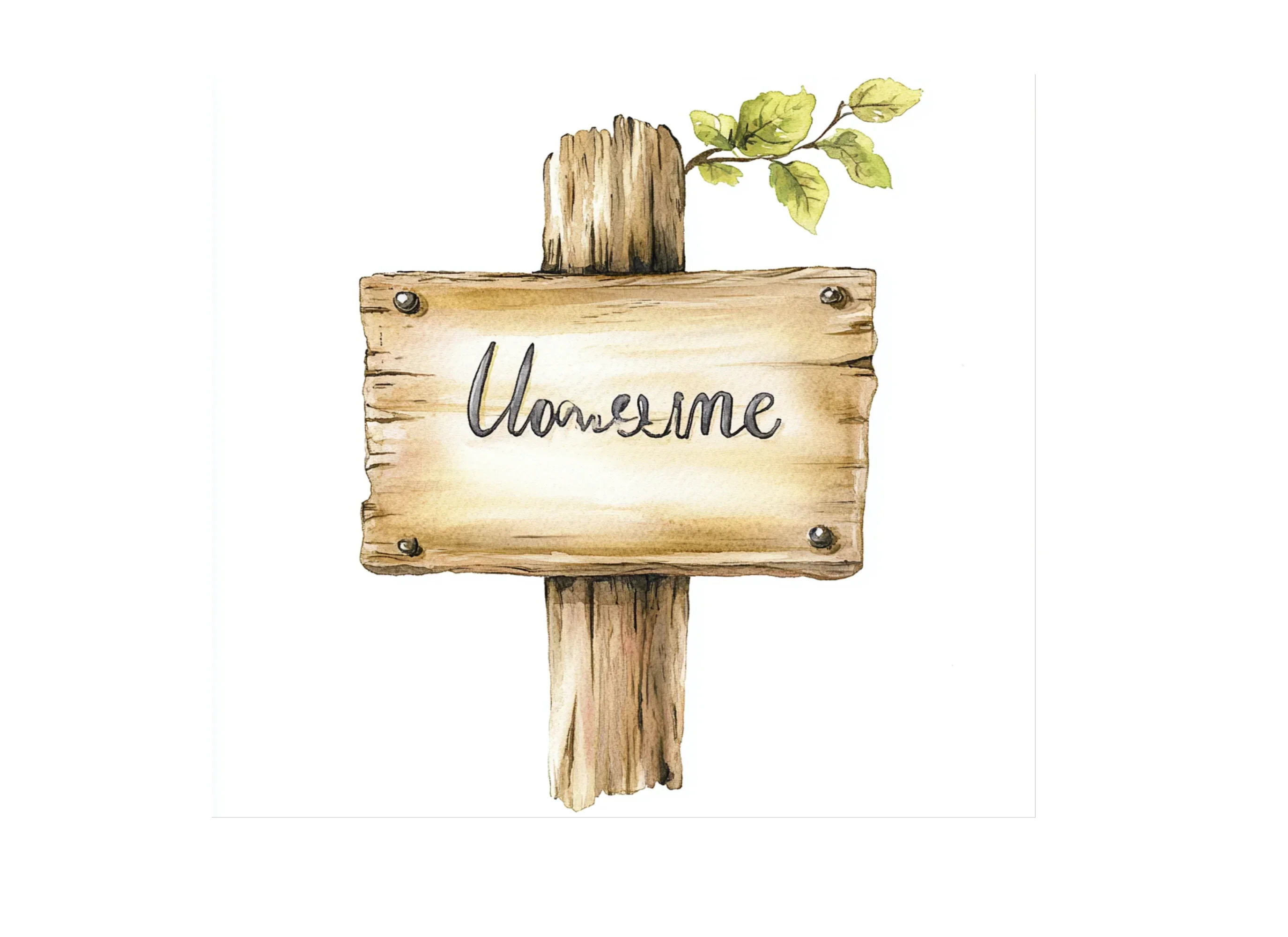 Rustic Wooden Signs Clipart Bundle - Image 3