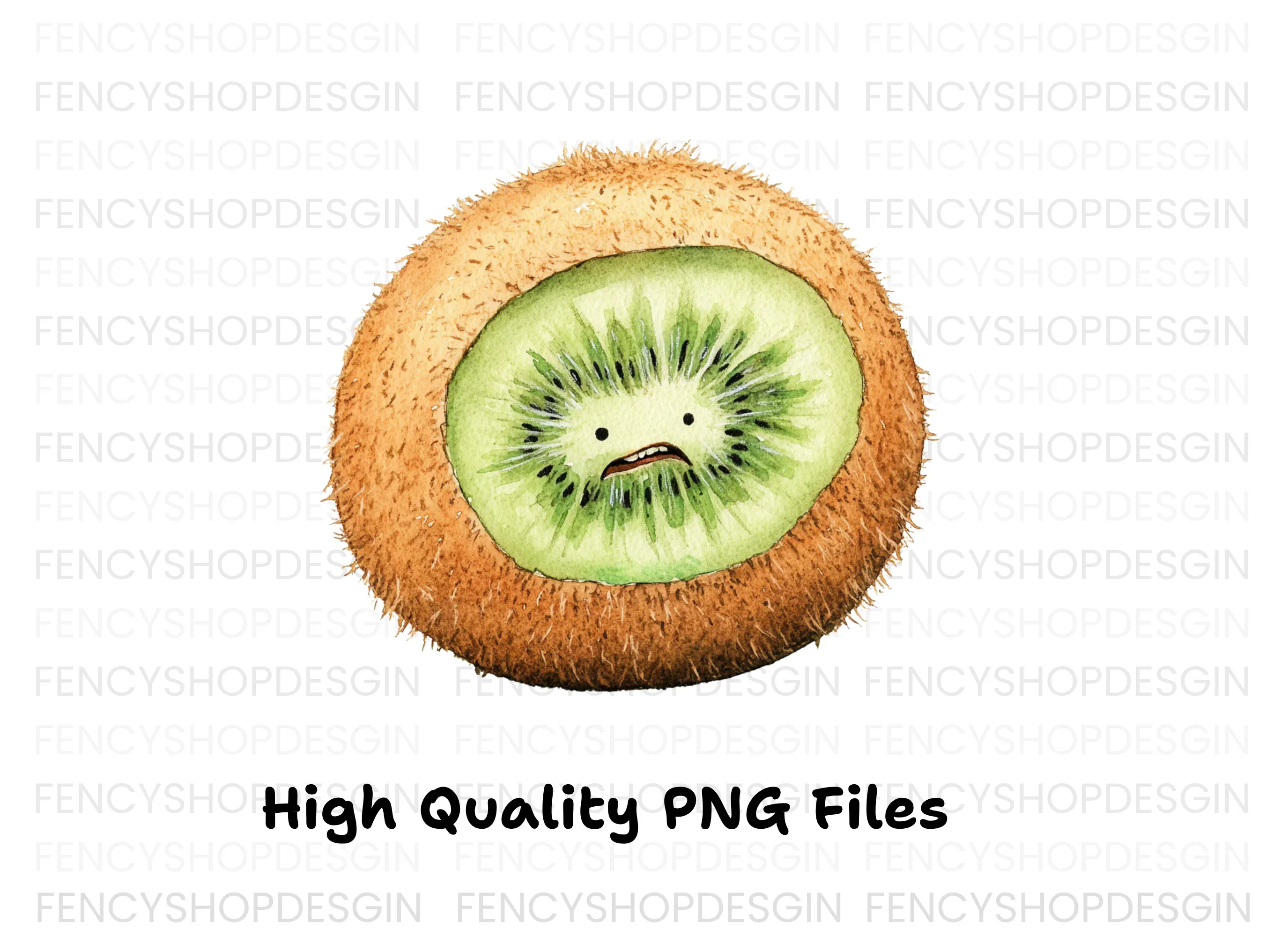 Sad Kiwi Fruit Clipart Bundle - Image 2