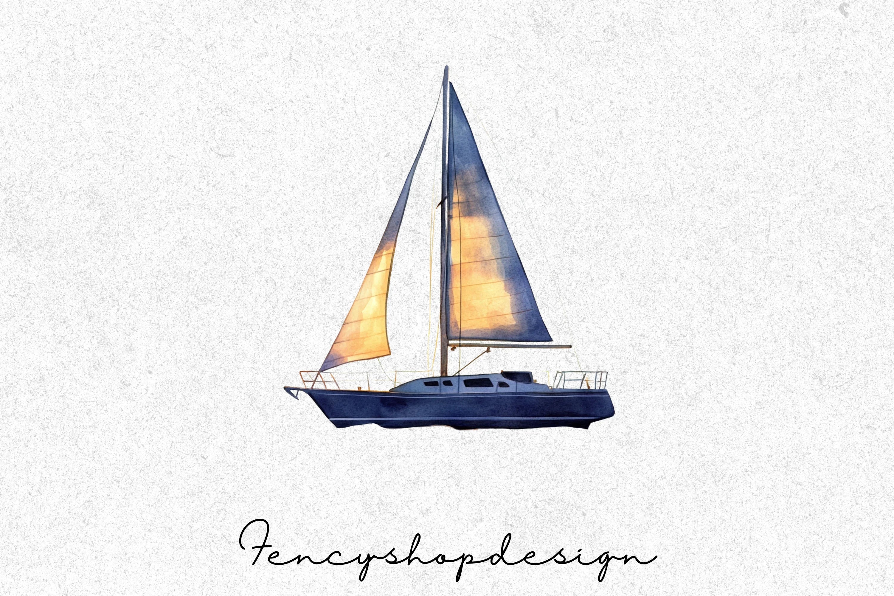 Sailboat Clipart Bundle - Image 6