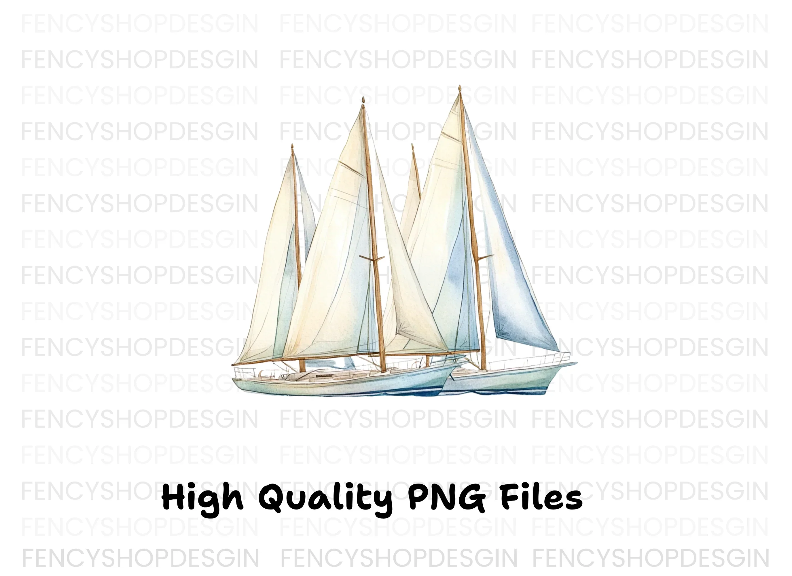 Sailboat Fleet Clipart Bundle - Image 3
