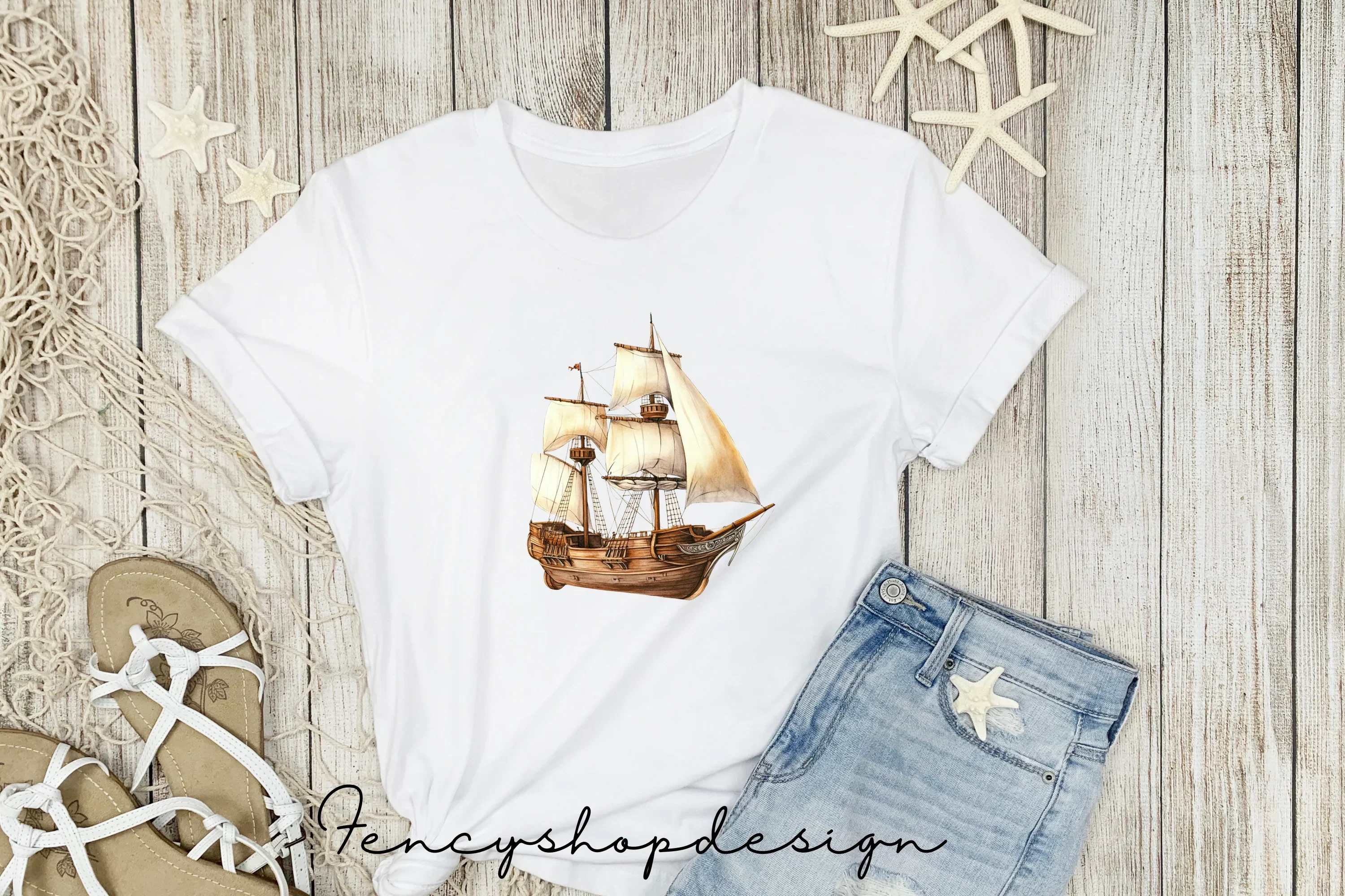 Sailing Ships Clipart Bundle - Image 5