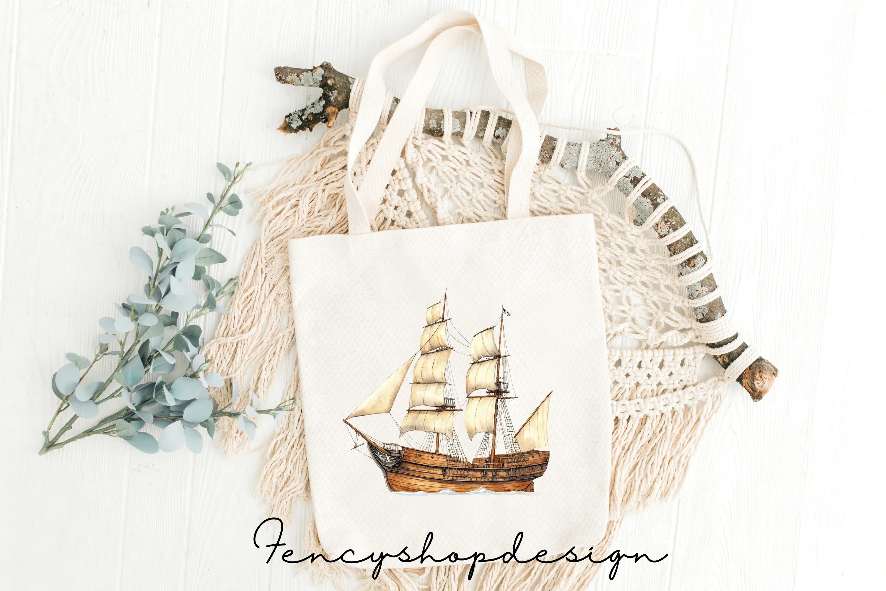 Sailing Ships Clipart Bundle - Image 8